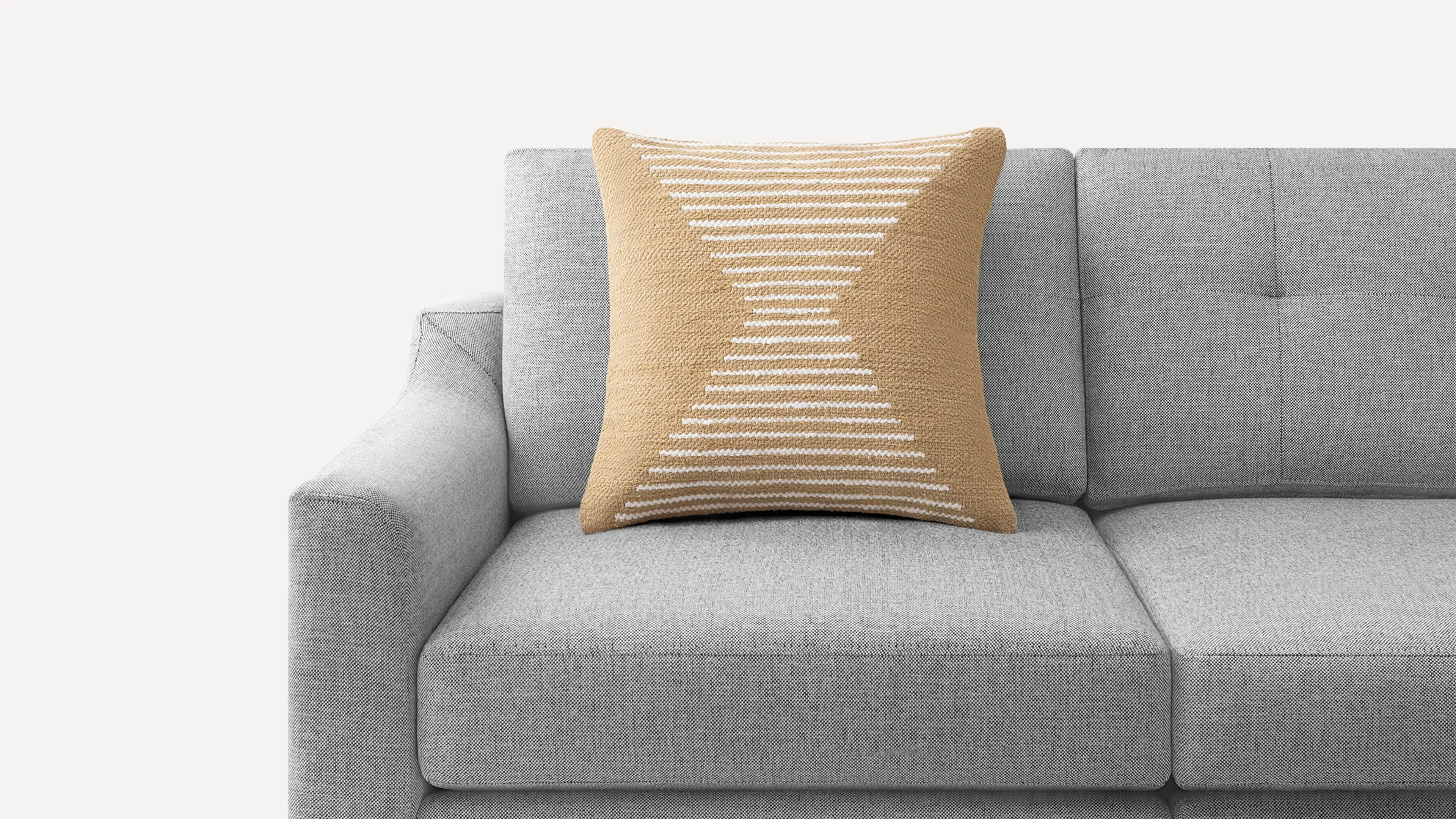 Hand-tufted Cathode Pillow Cover, Sand