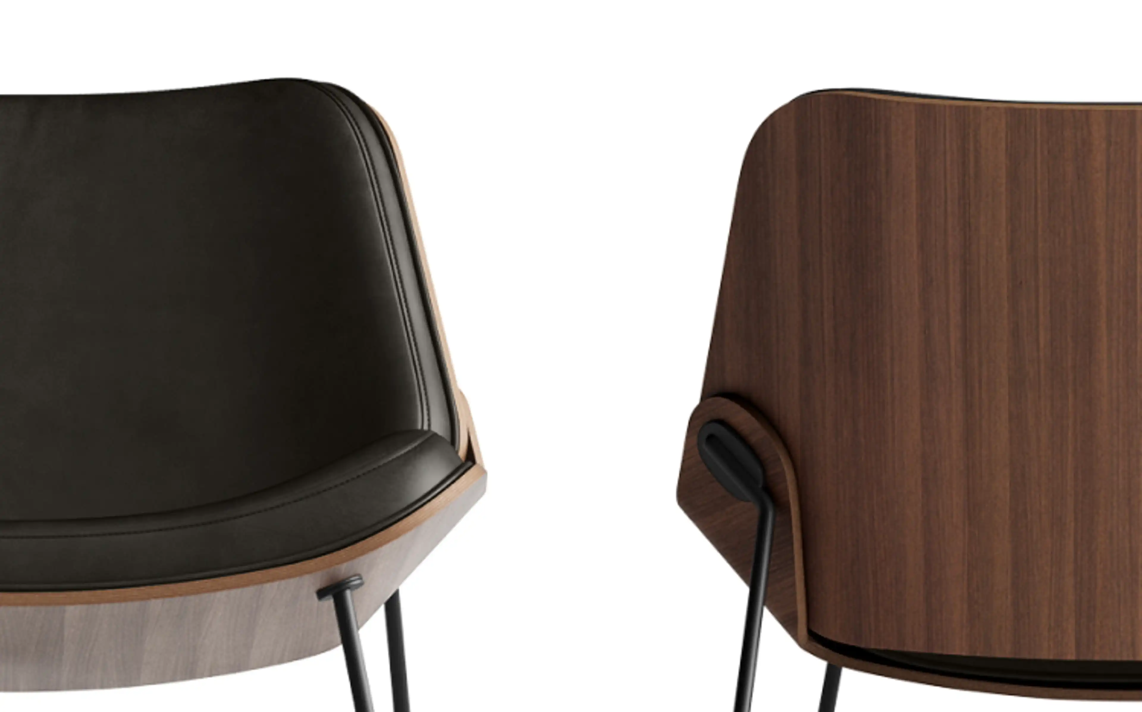 Vesper Leather & Wood Lounge Chair