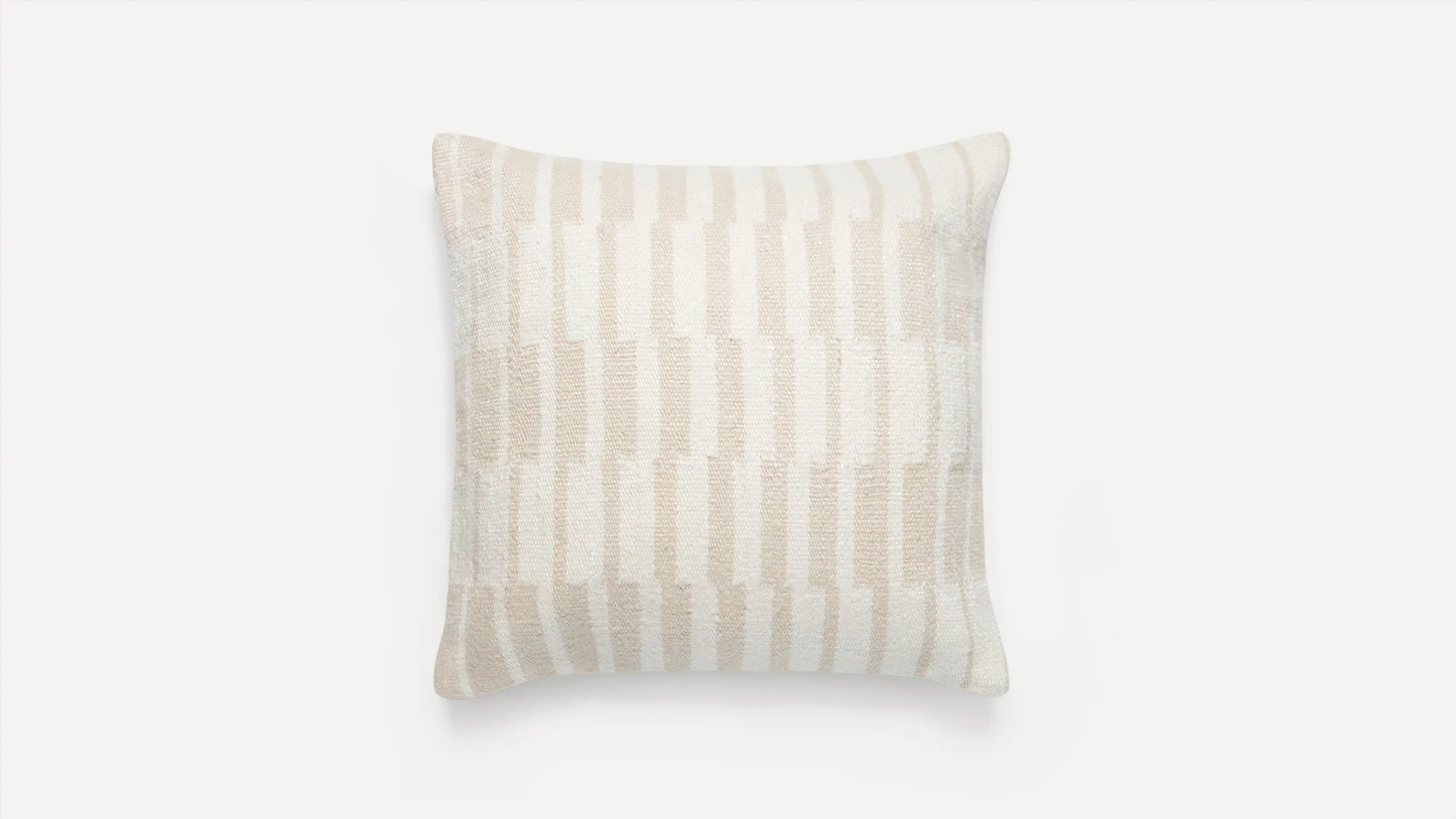 Crossfade Pillow Cover, Oat & White