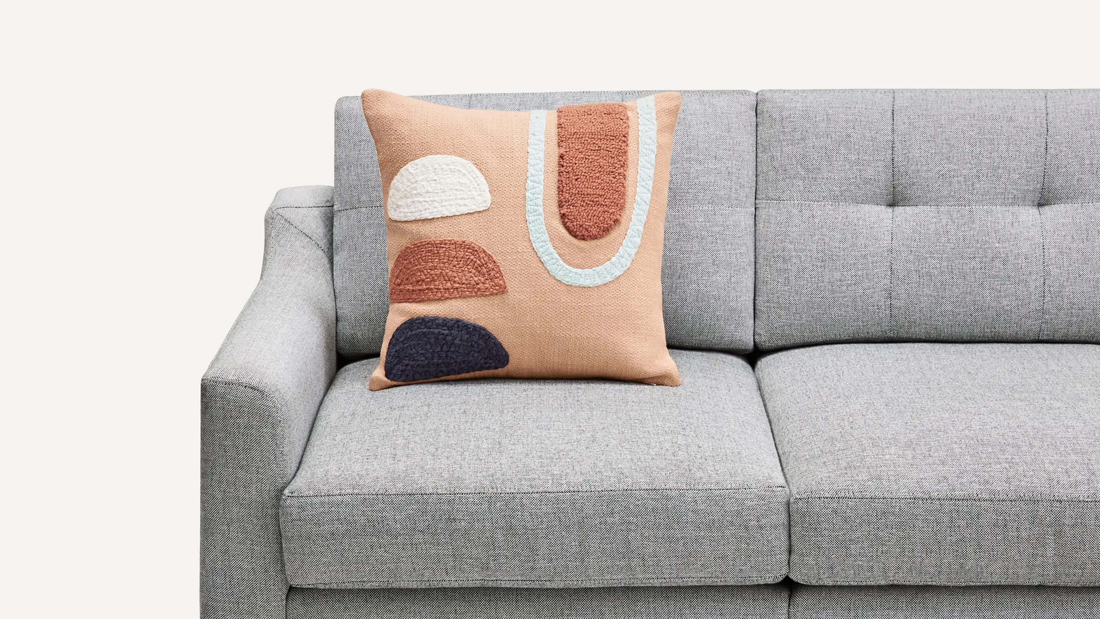 Embroidered Adobe Clay Pillow Cover
