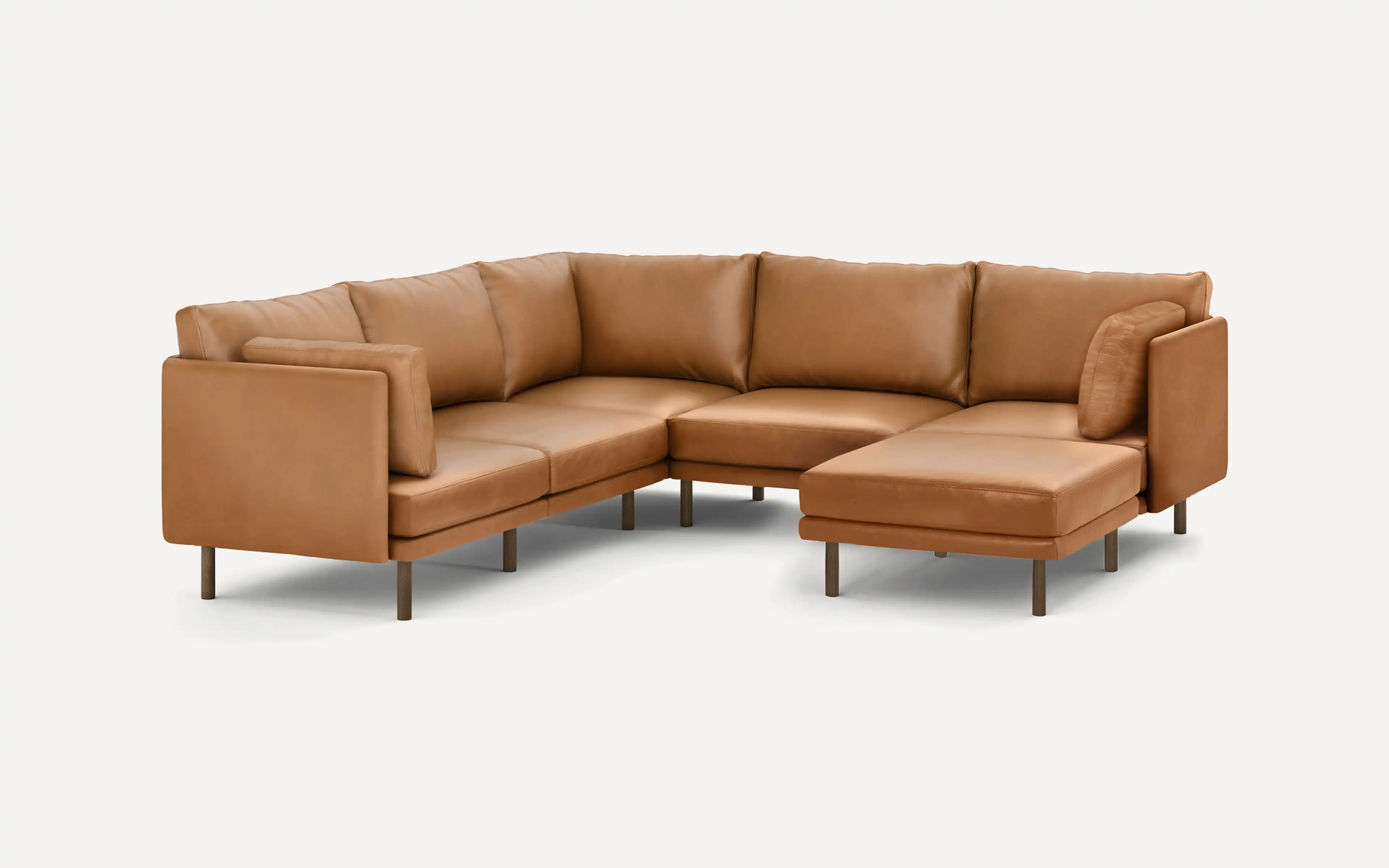 Field Leather 5-Piece Sectional