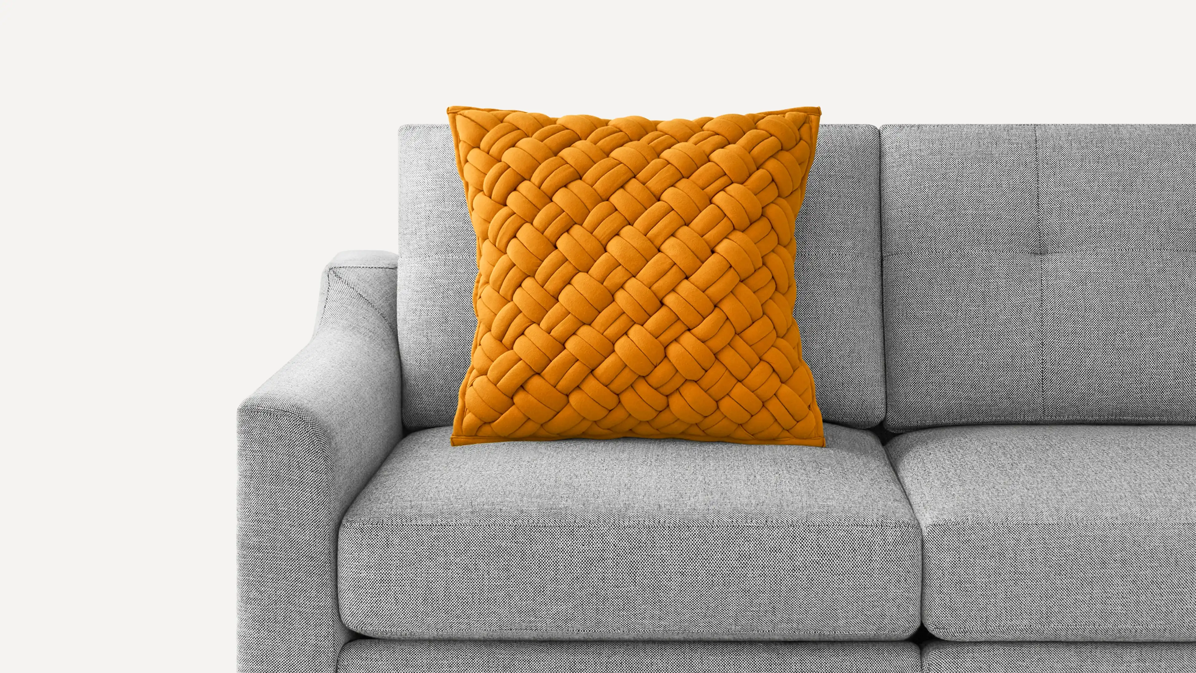 Honey Interknit Jersey Pillow Cover