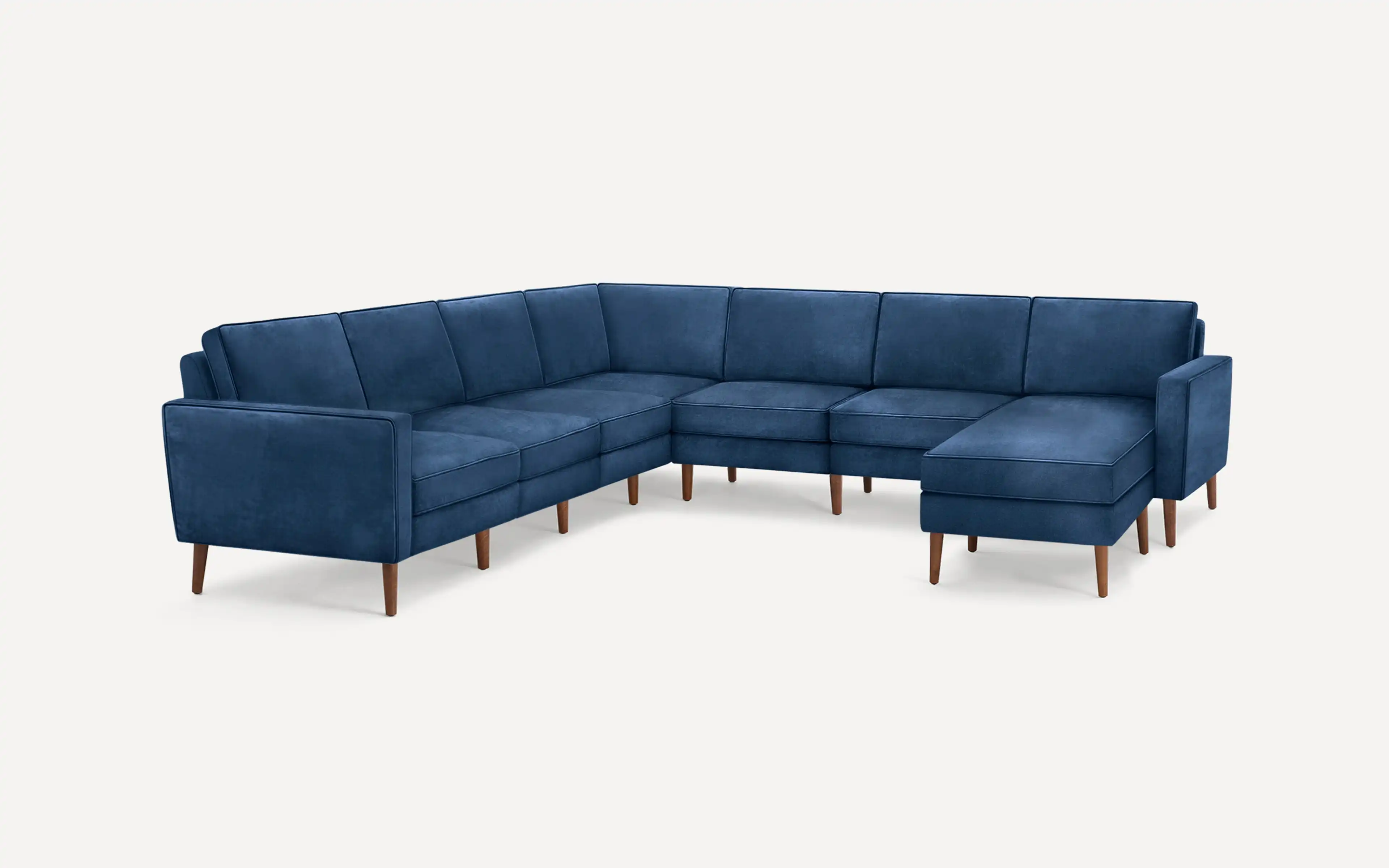 Nomad Velvet 7-Seat Corner Sectional with Chaise