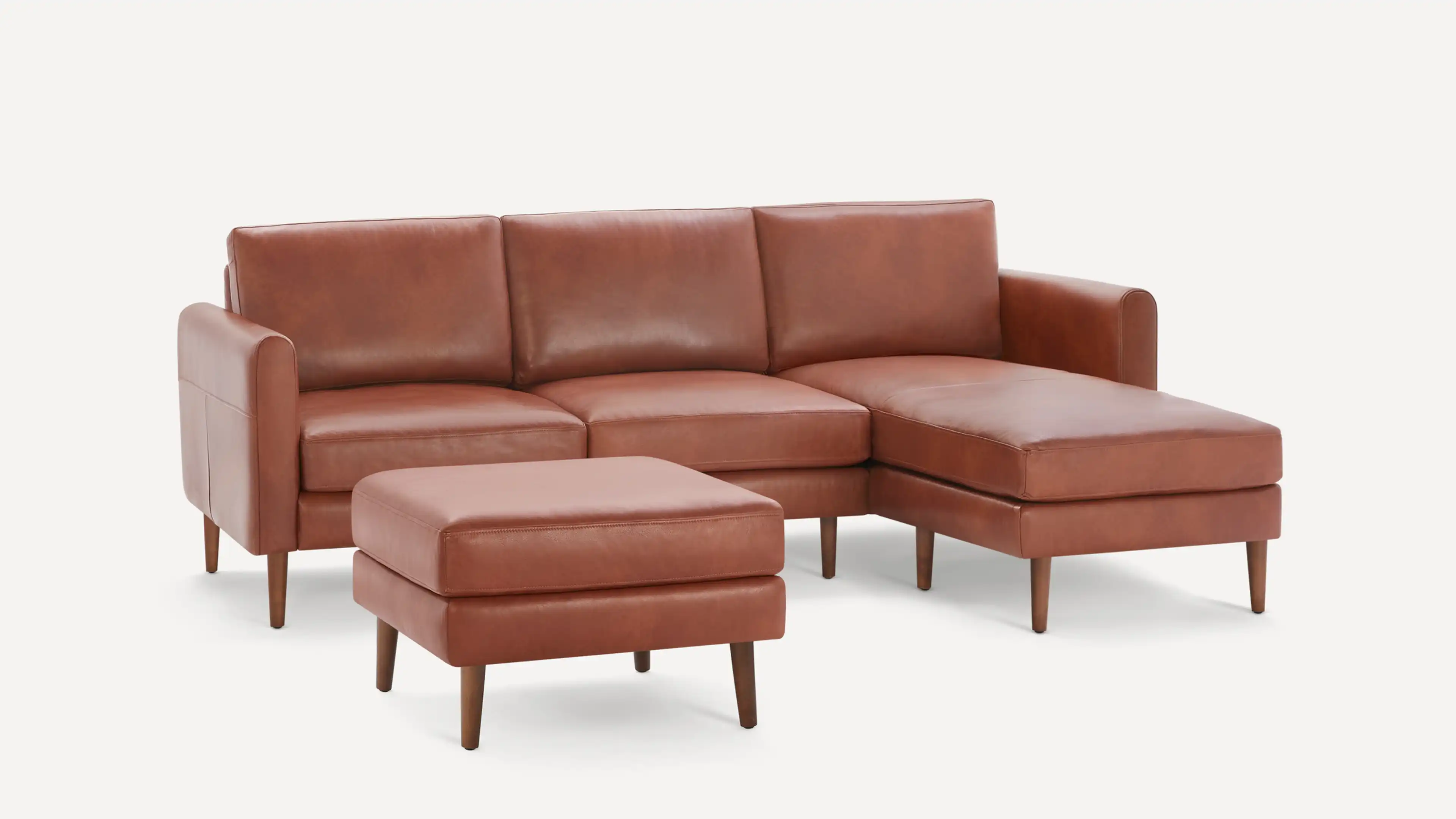 Original Nomad Chaise Sofa in Chestnut Leather