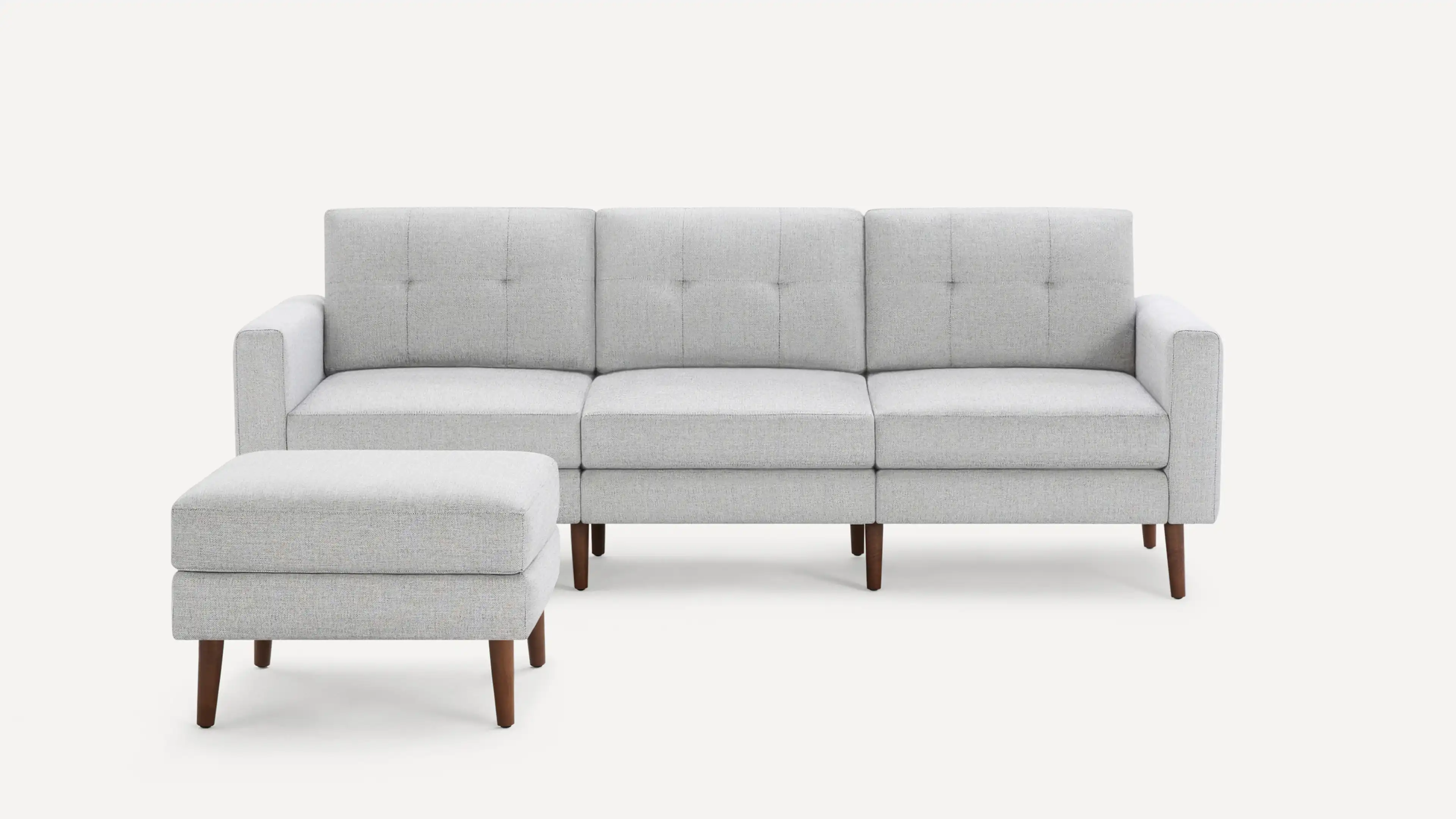 Original Nomad Sofa with Ottoman in Crushed Gravel Fabric