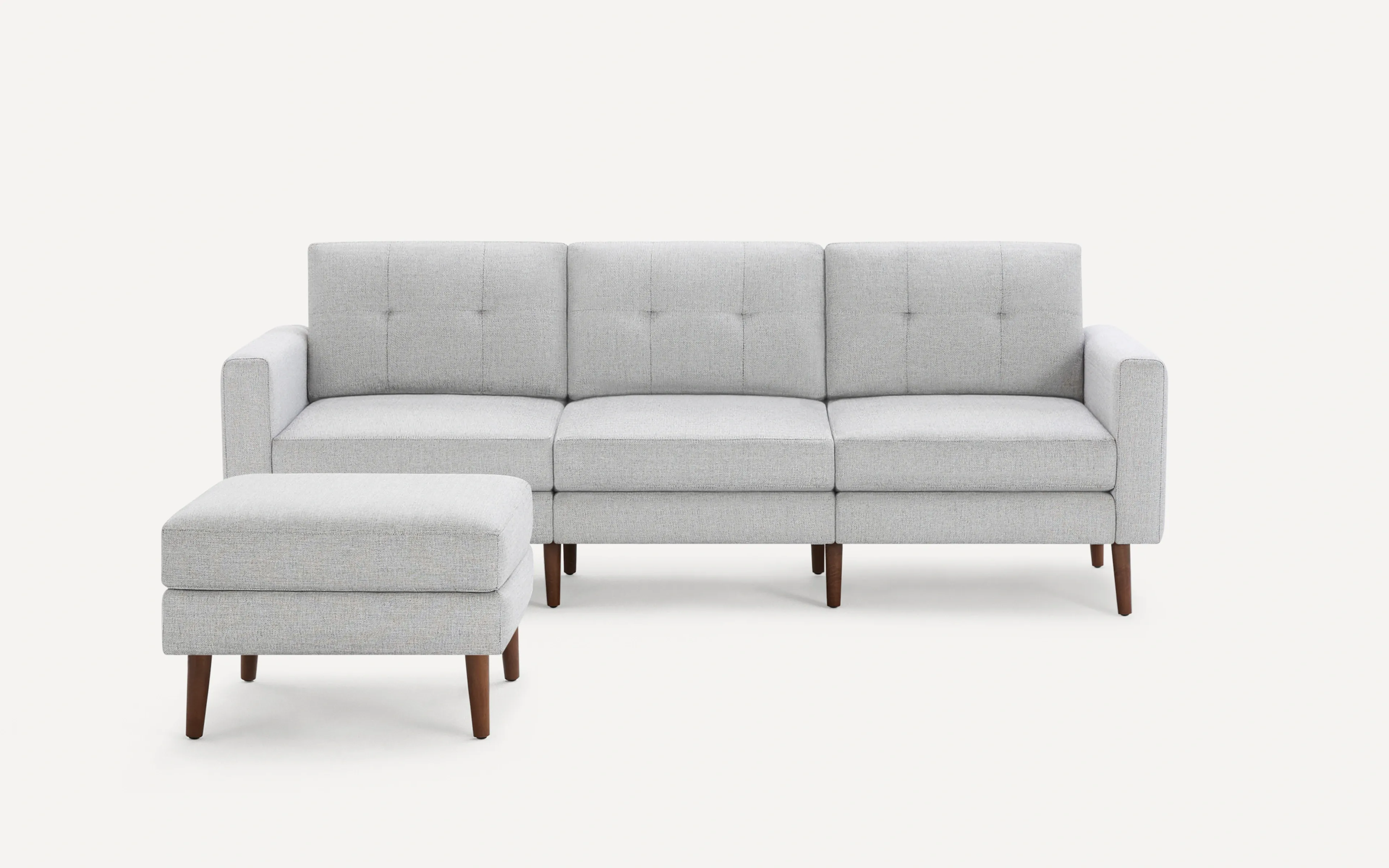 Original Nomad Sofa with Ottoman in Crushed Gravel Fabric