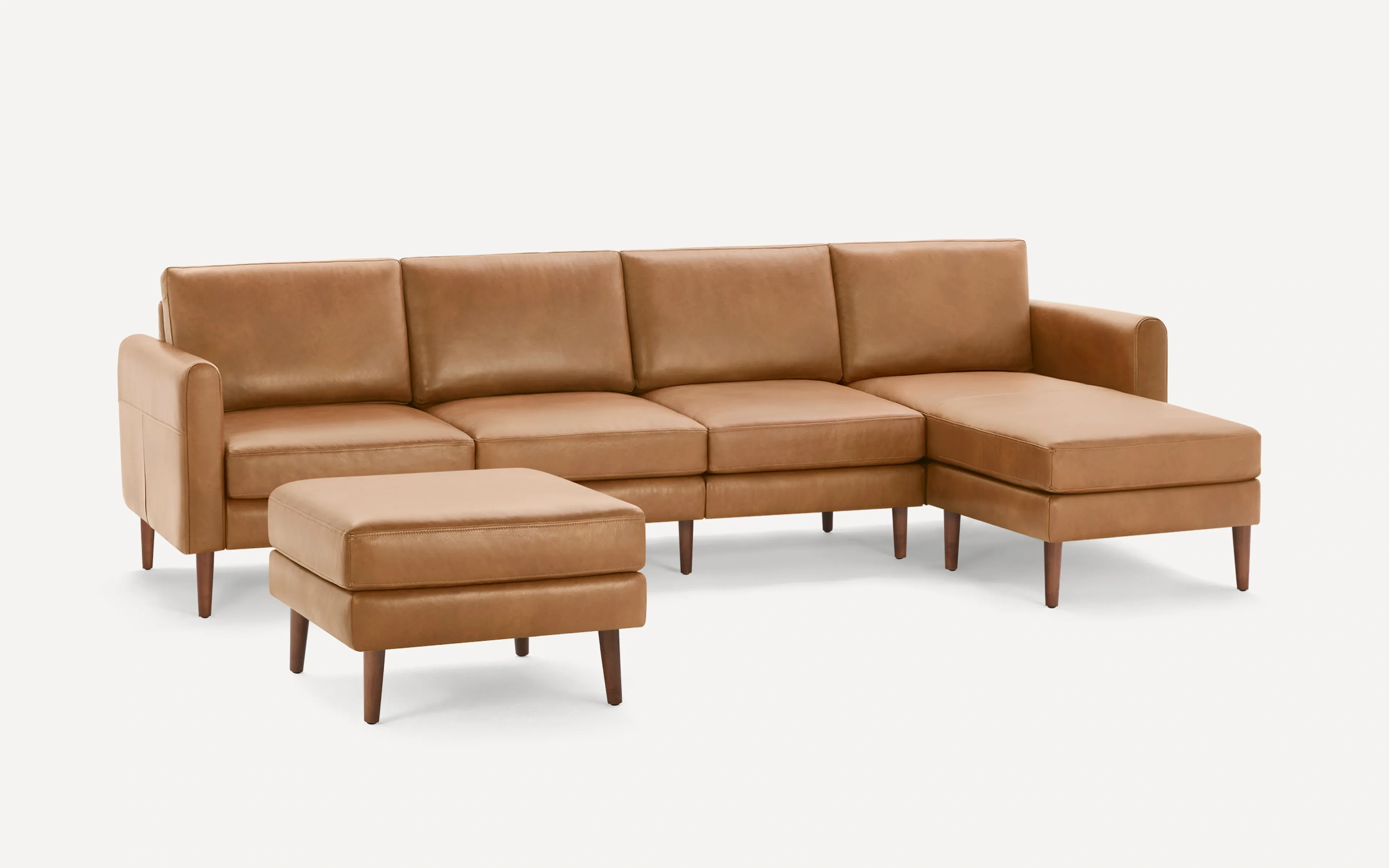 Original Nomad Chaise King Sofa in Camel Leather