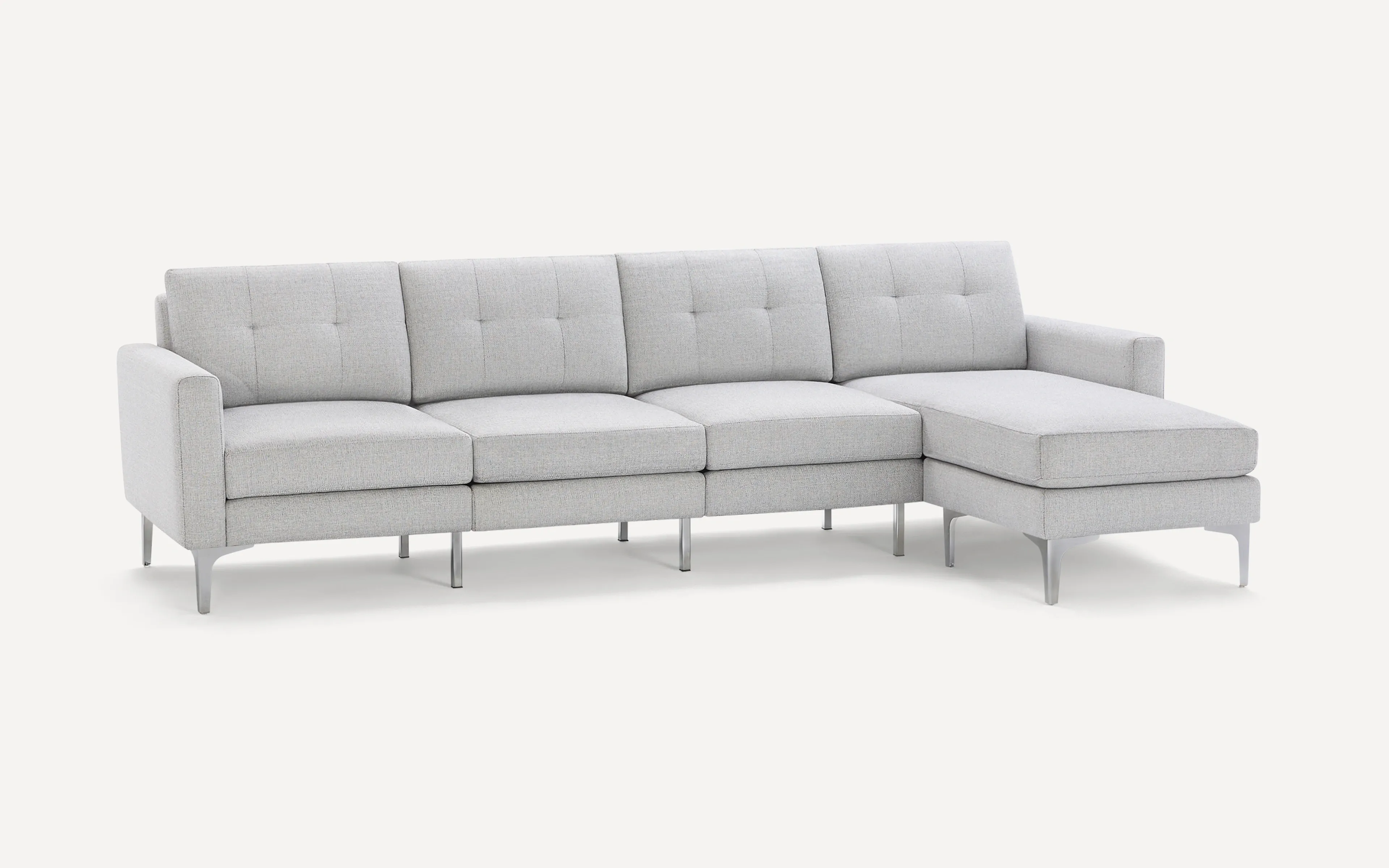 Original Nomad Chaise King Sofa in Crushed Gravel Fabric