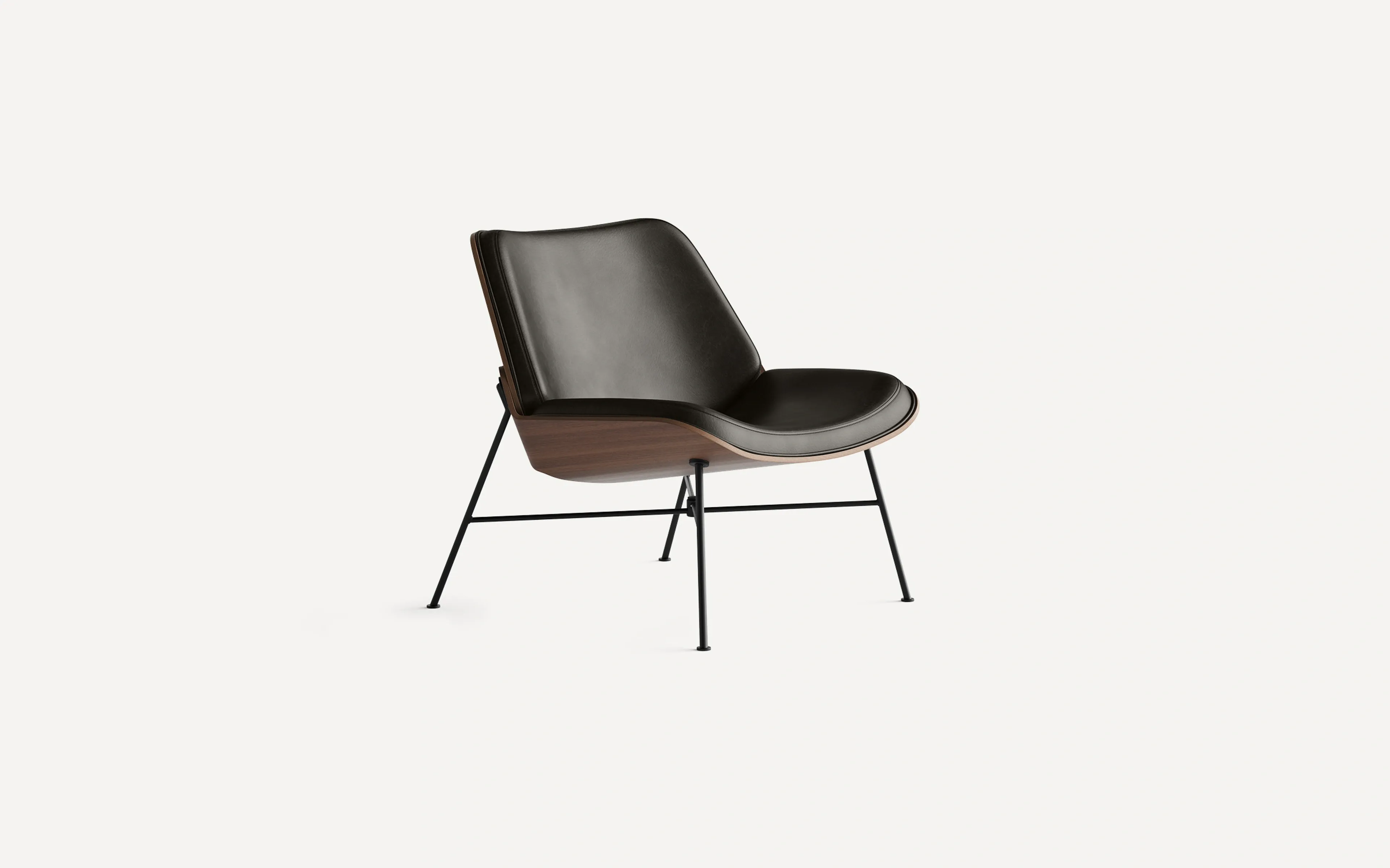 Vesper Leather & Wood Lounge Chair