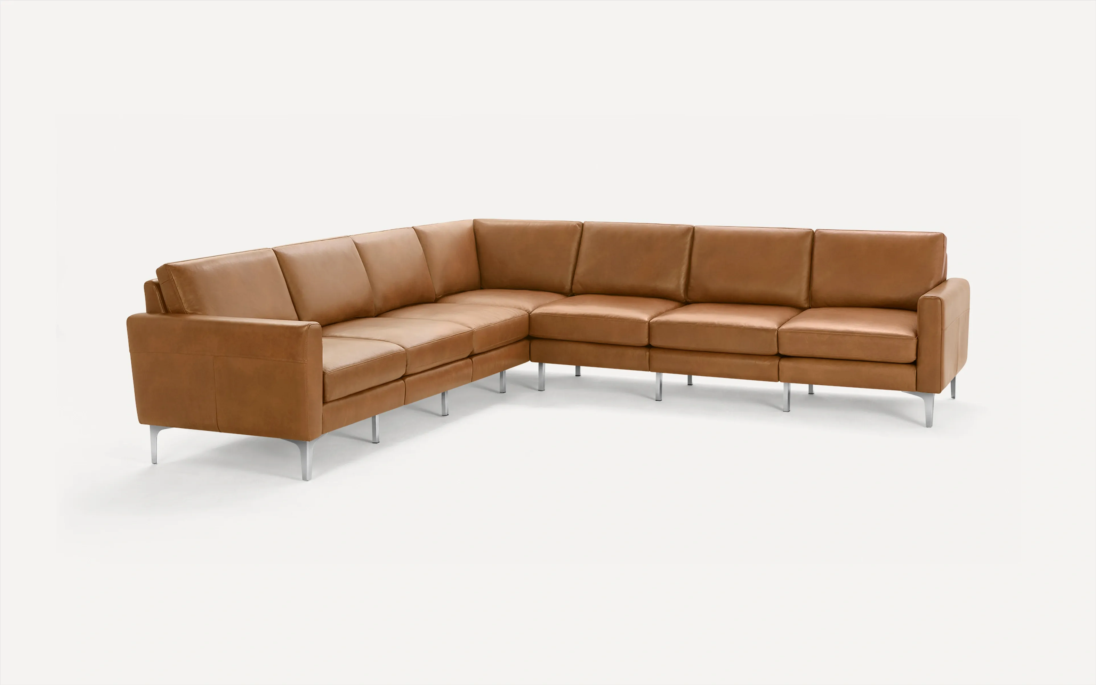 Block Nomad Leather 7-Seat Corner Sectional