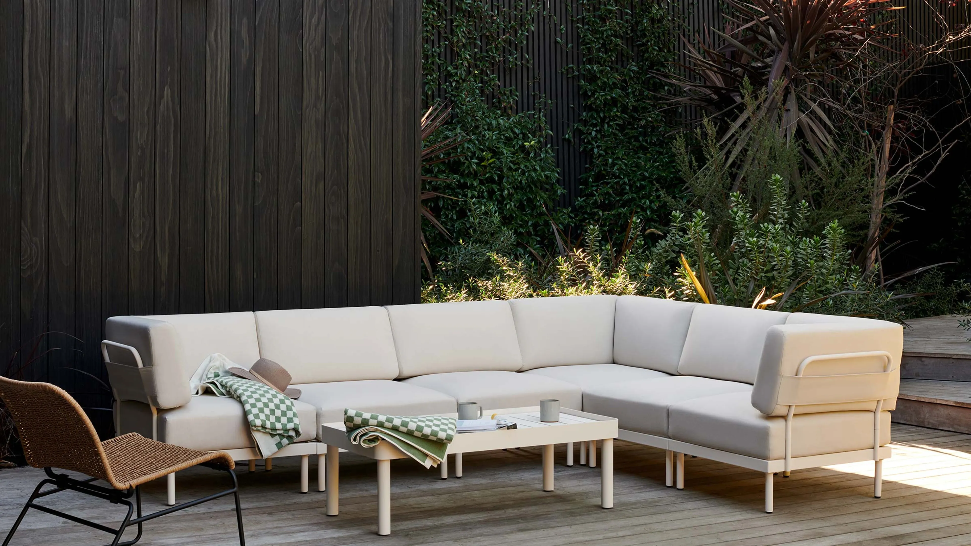 Relay Outdoor 4-Piece Armless Sectional