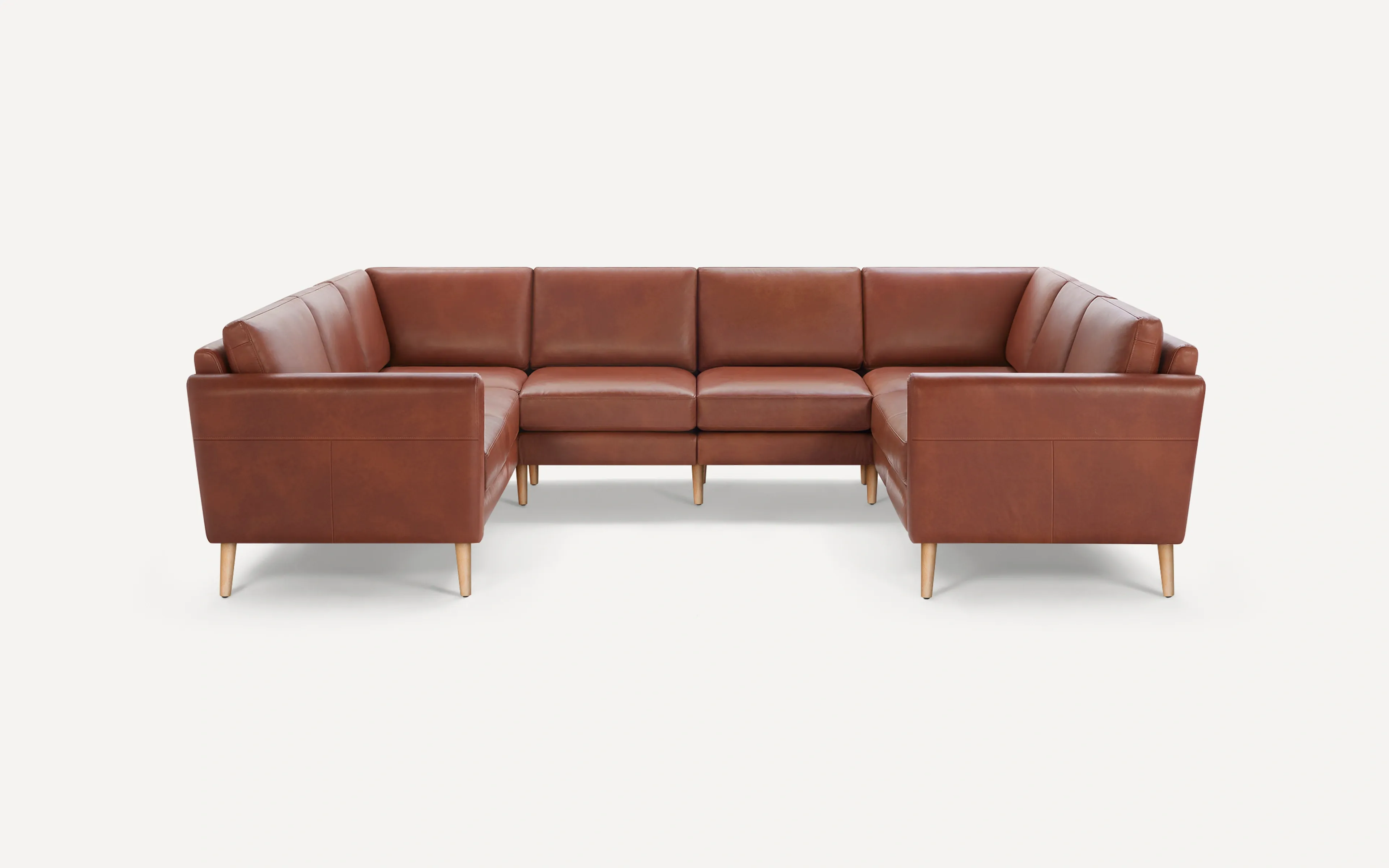 Arch Nomad Leather 8-Seat U Sectional