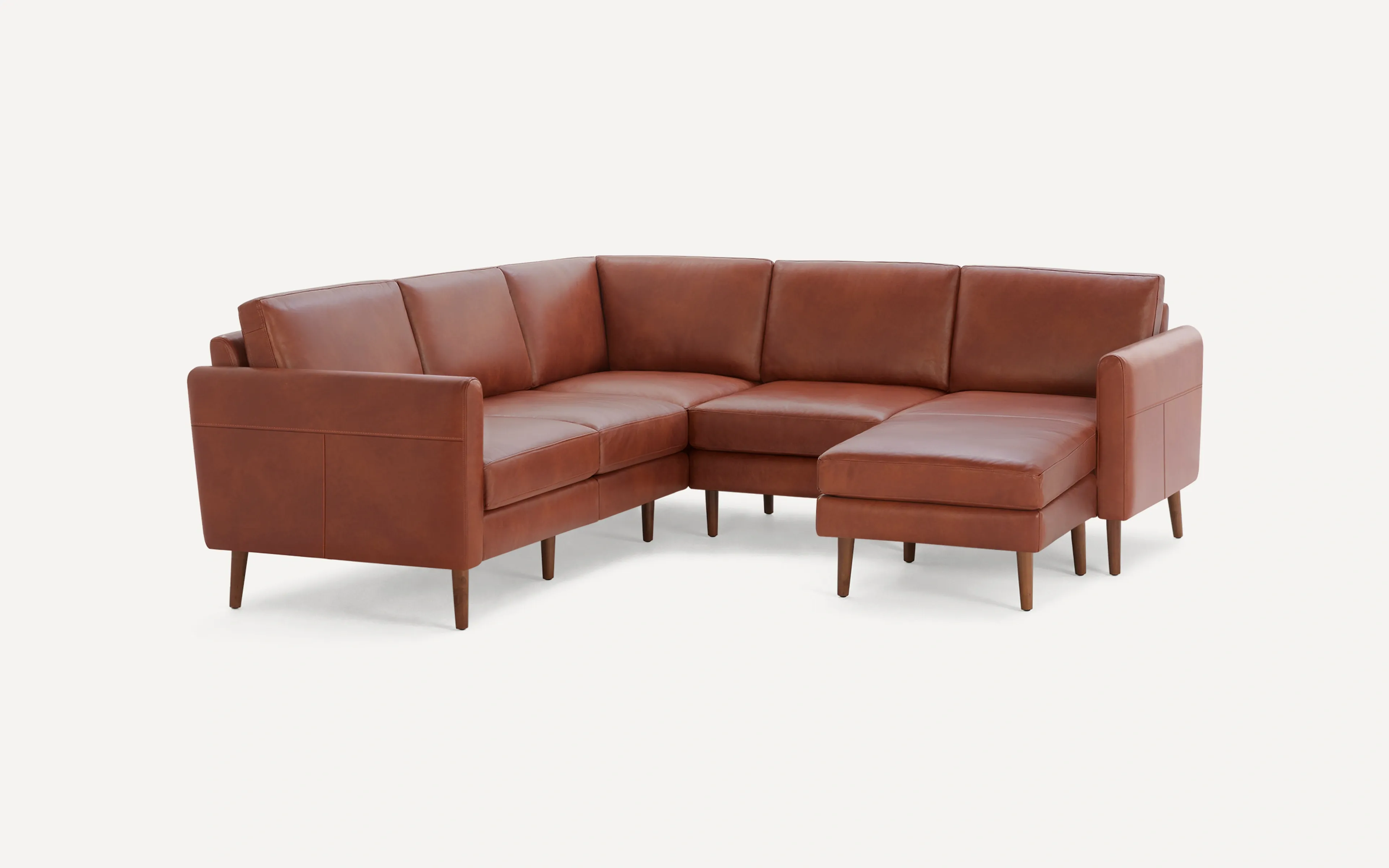 Nomad Leather 5-Seat Corner Sectional with Chaise