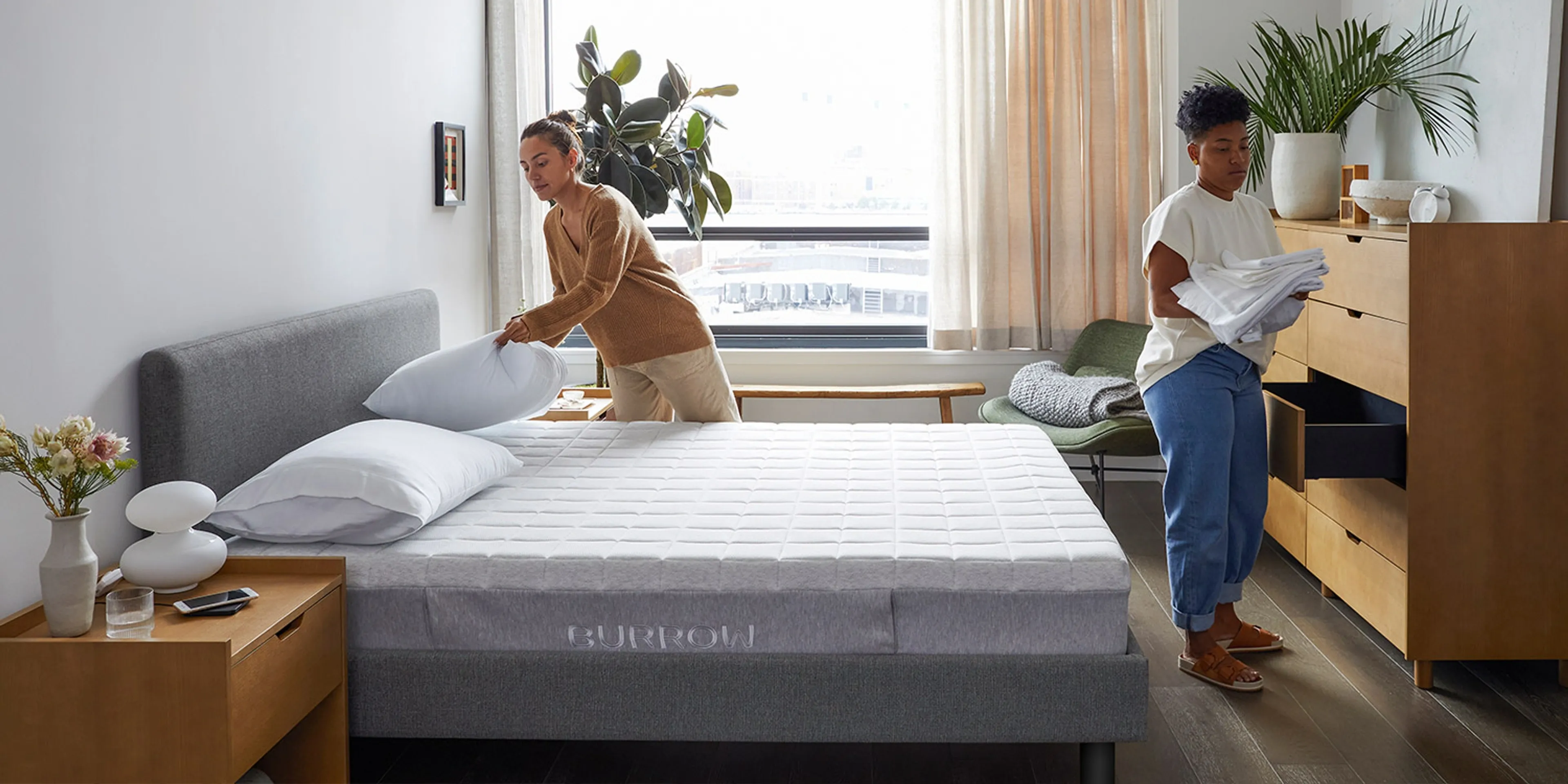 Chorus Hardwood Upholstered Bed, Queen Burrow