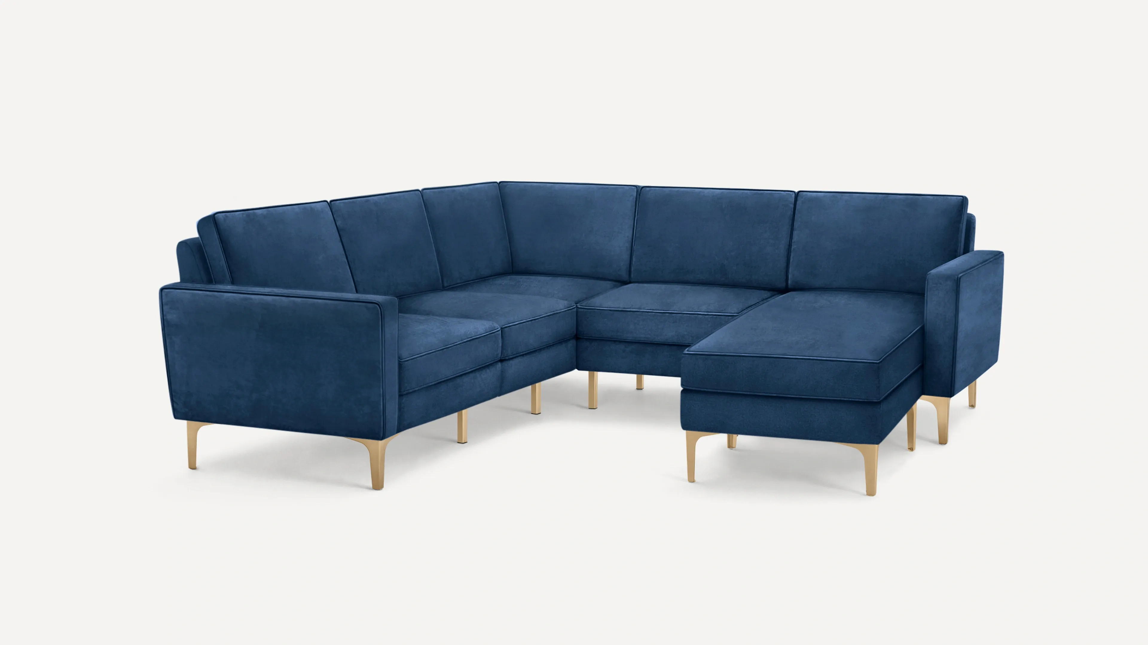 Nomad Velvet 5-Seat Corner Sectional with Chaise
