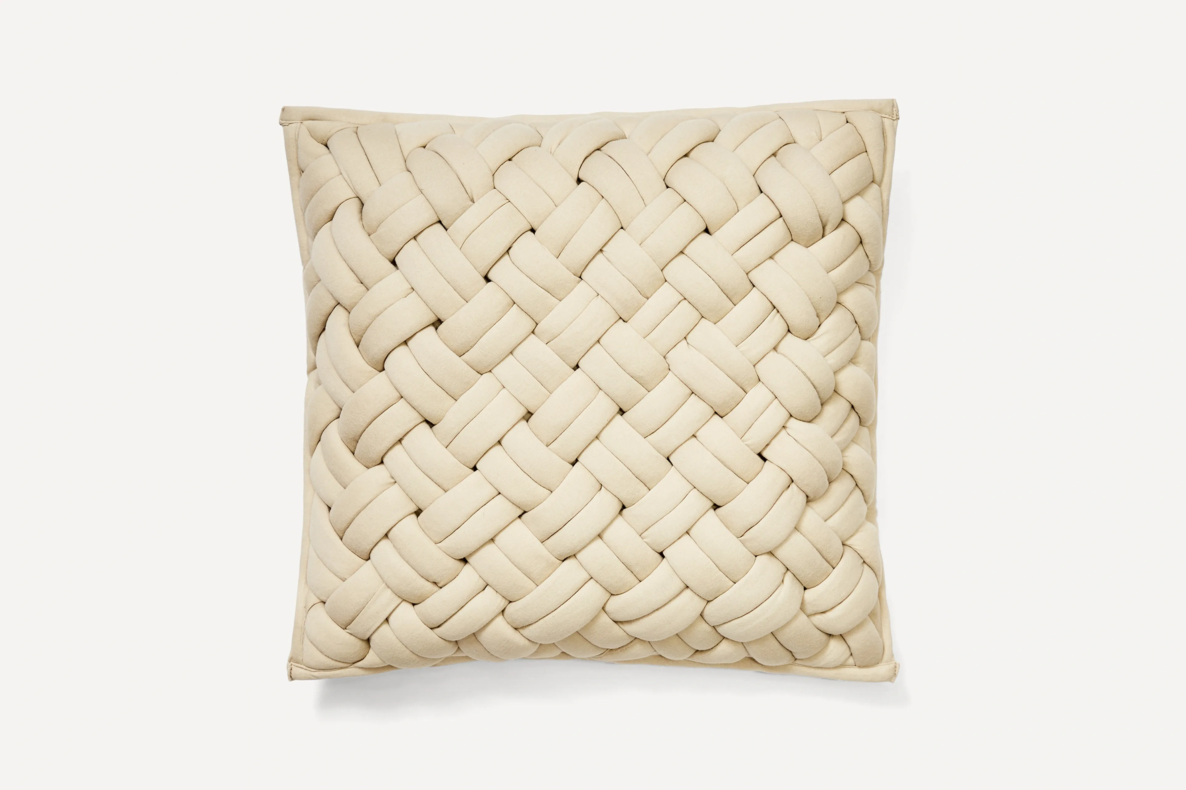 Ivory Interknit Jersey Pillow Cover