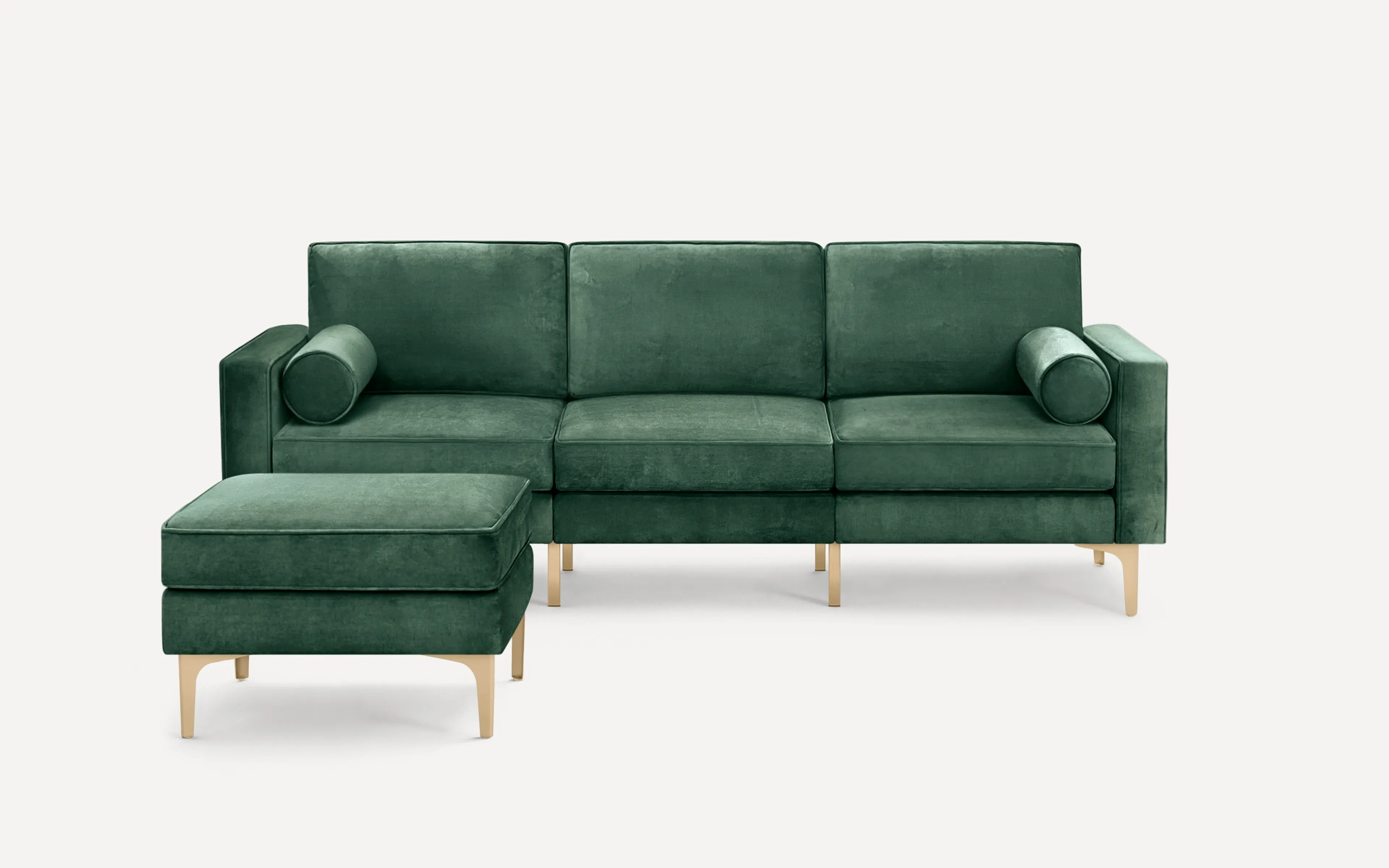 Original Nomad Sofa with Ottoman in Jade Velvet