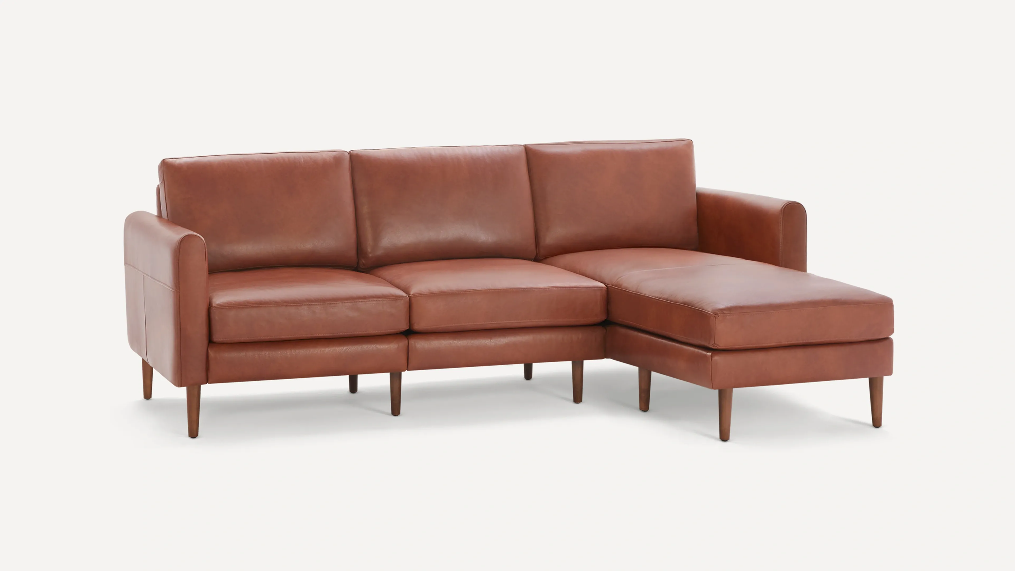 Original Nomad Chaise Sofa in Chestnut Leather