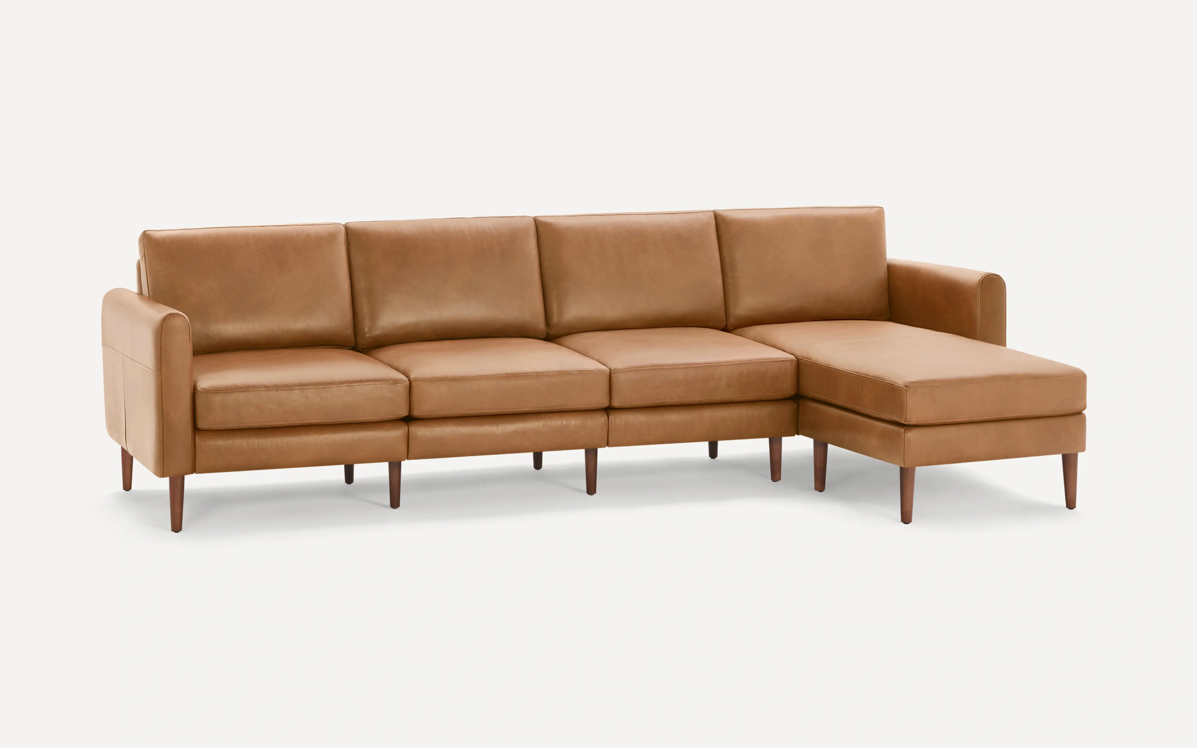 Original Nomad Chaise King Sofa in Camel Leather