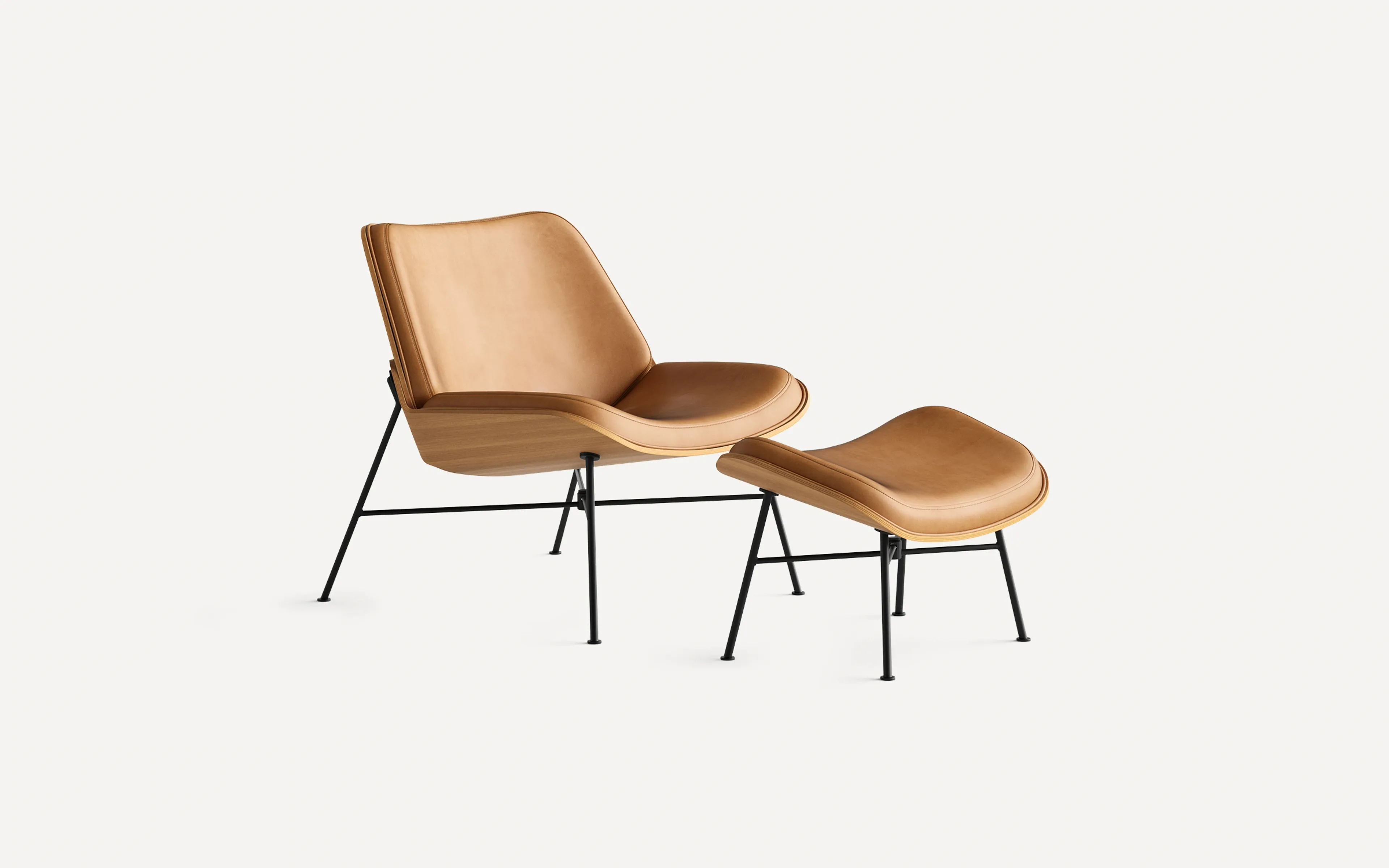 Vesper Leather & Wood Lounge Chair