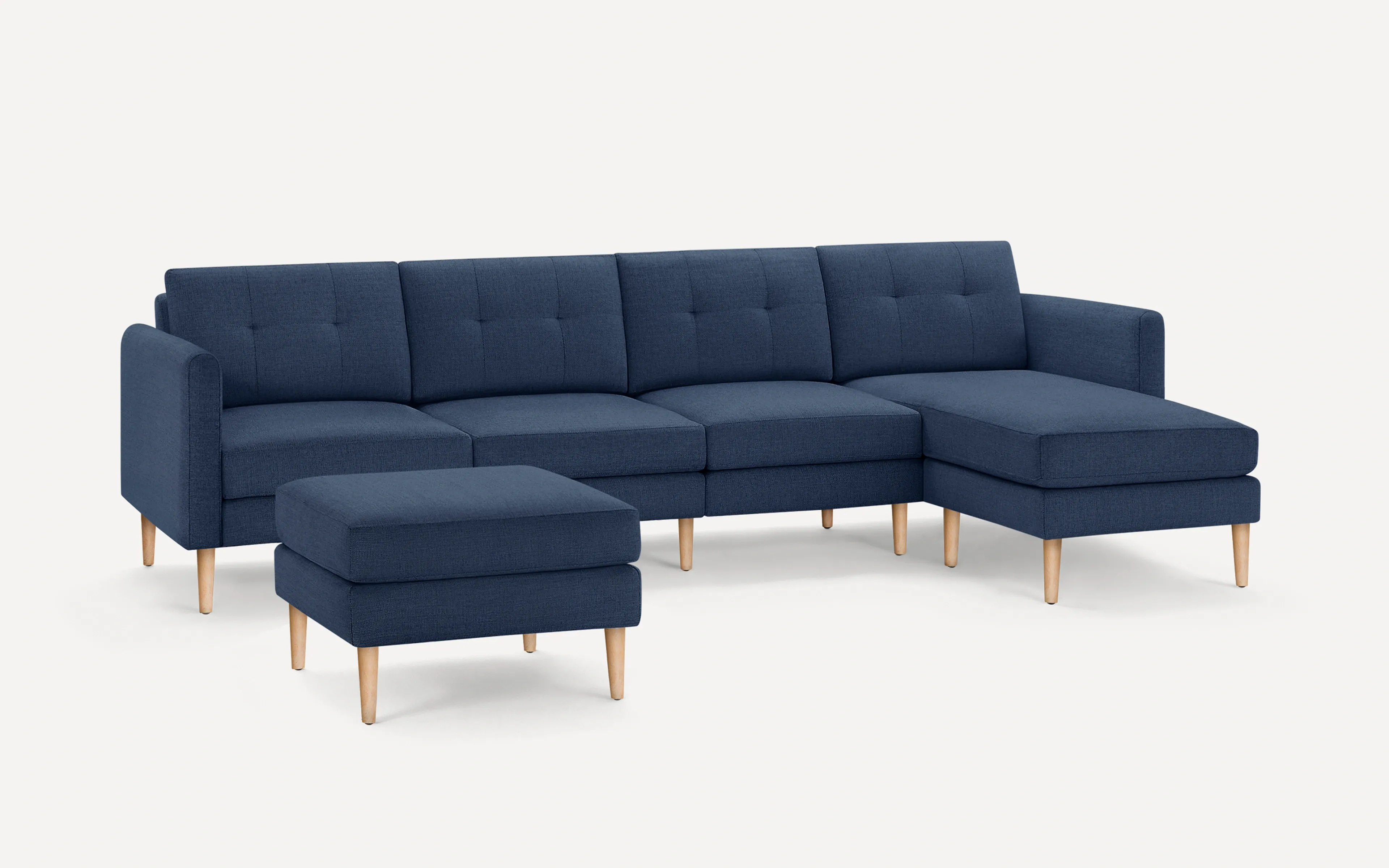 Original Nomad Chaise King Sofa in Navy Blue Fabric