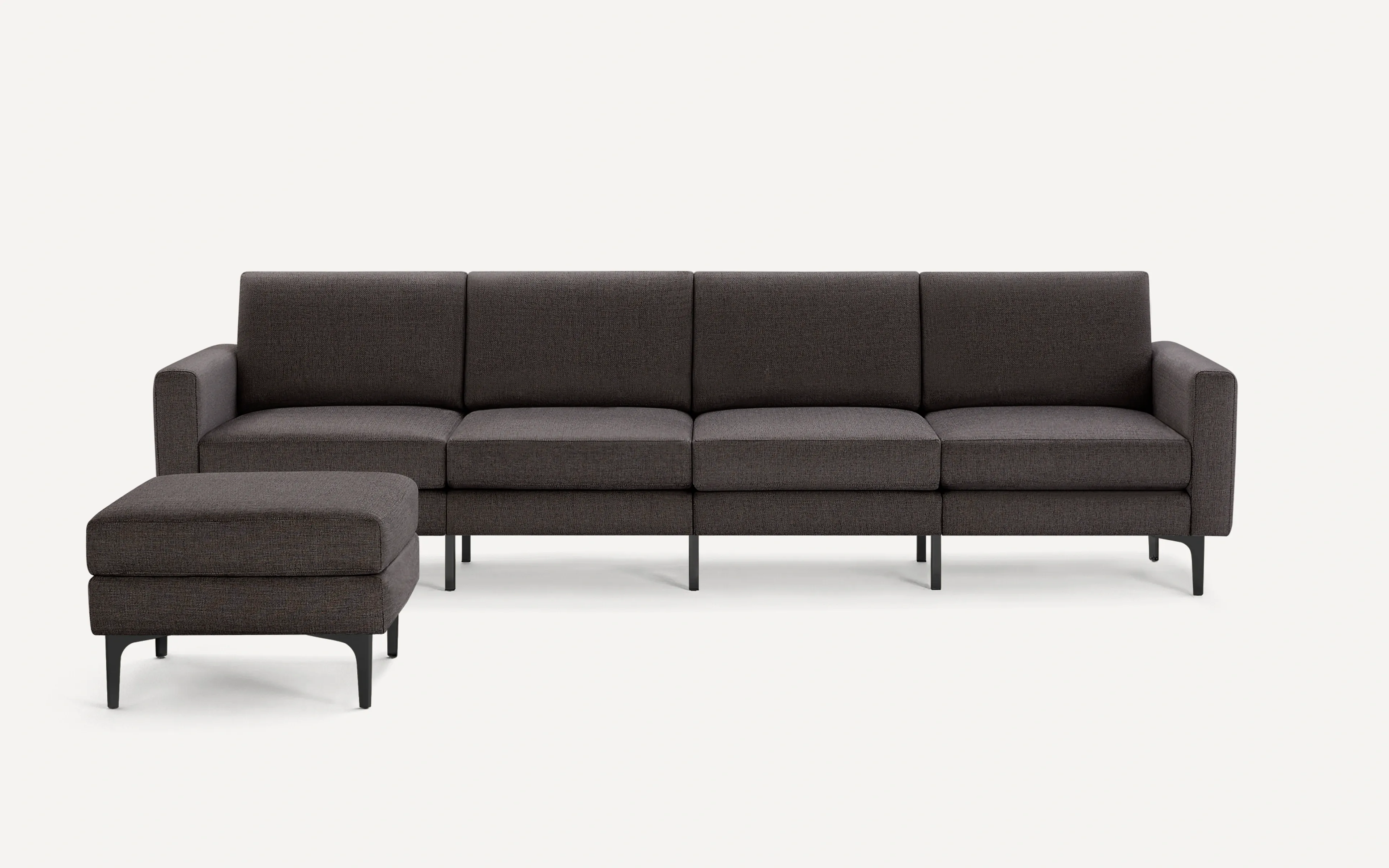 Original Nomad King Sofa with Ottoman in Charcoal Fabric