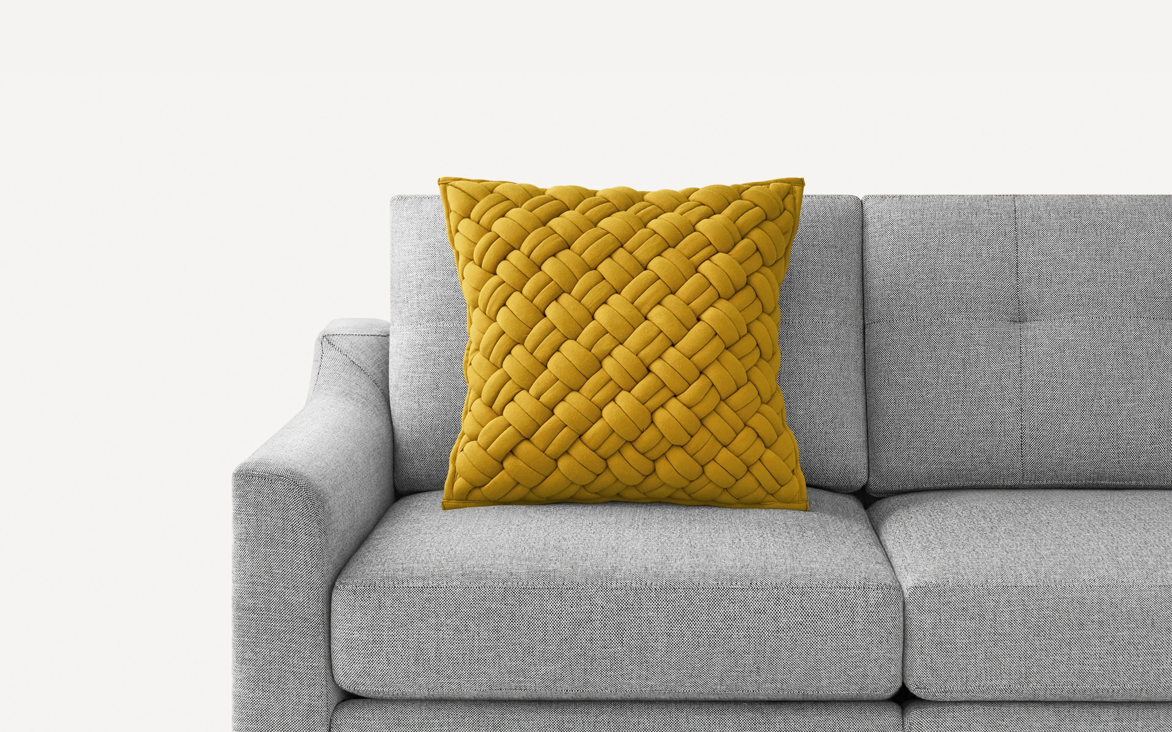 Honey Interknit Jersey Pillow Cover