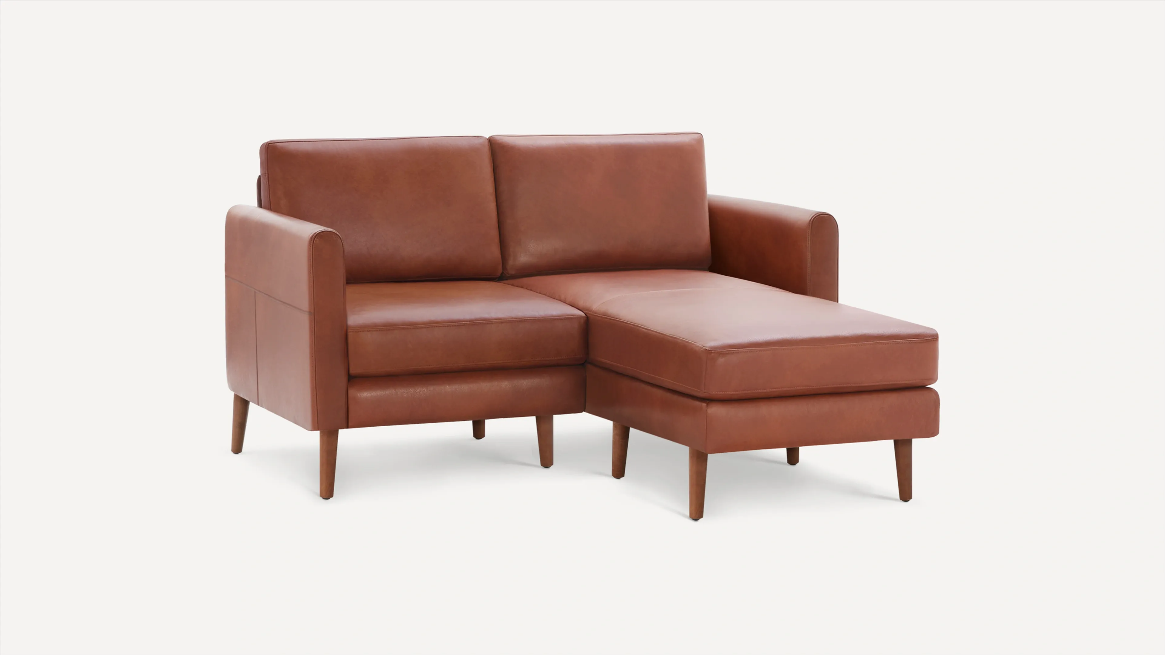 Original Chaise Loveseat in Chestnut Leather