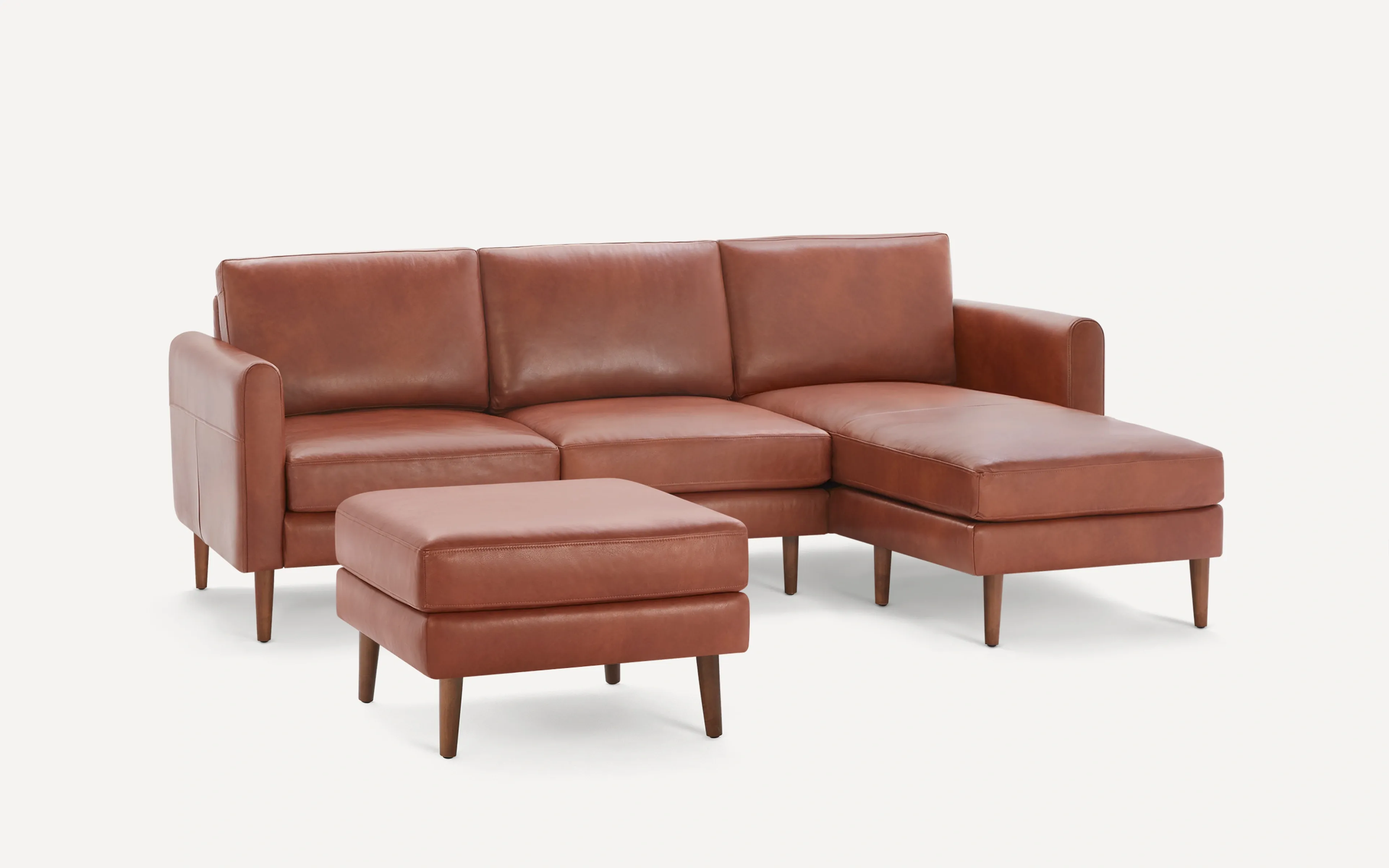 Original Nomad Chaise Sofa in Chestnut Leather
