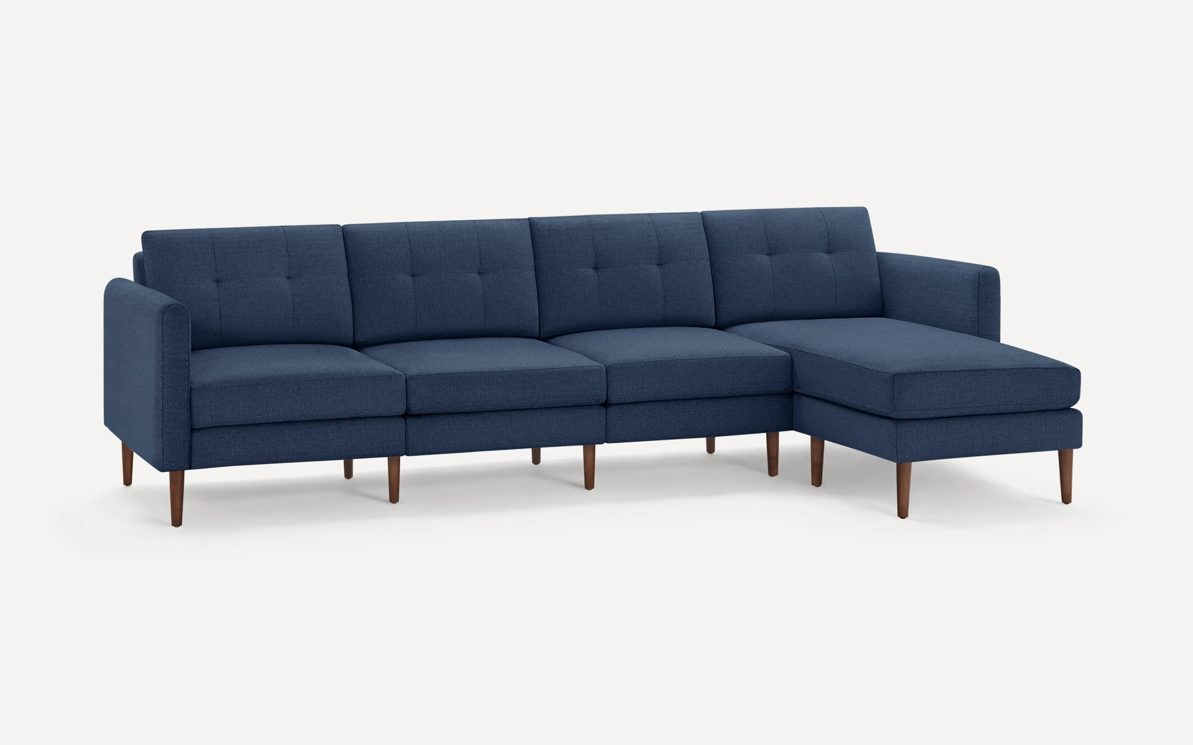 Original Nomad Chaise King Sofa in Navy Blue Fabric