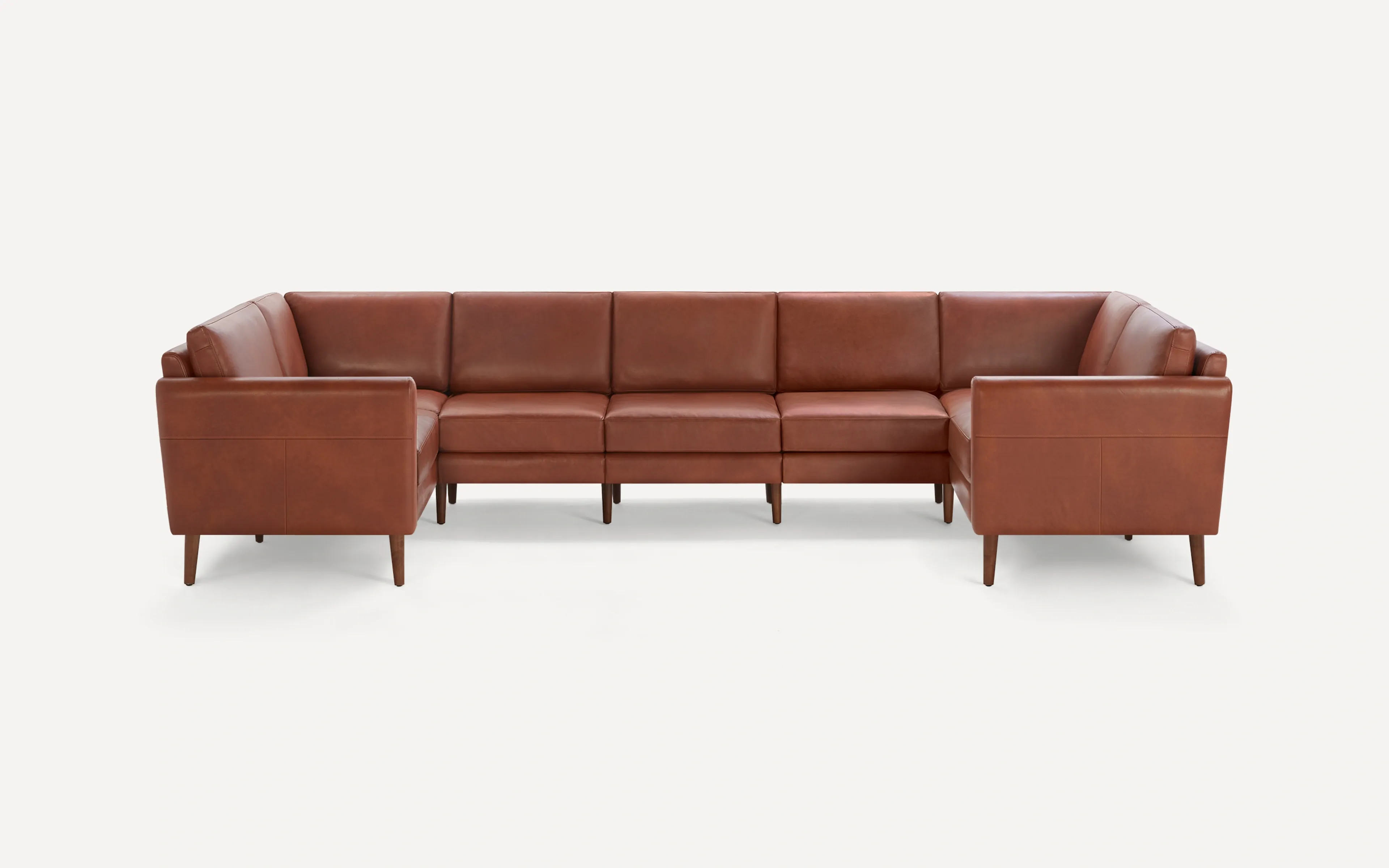 Arch Nomad Leather 7-Seat U Sectional