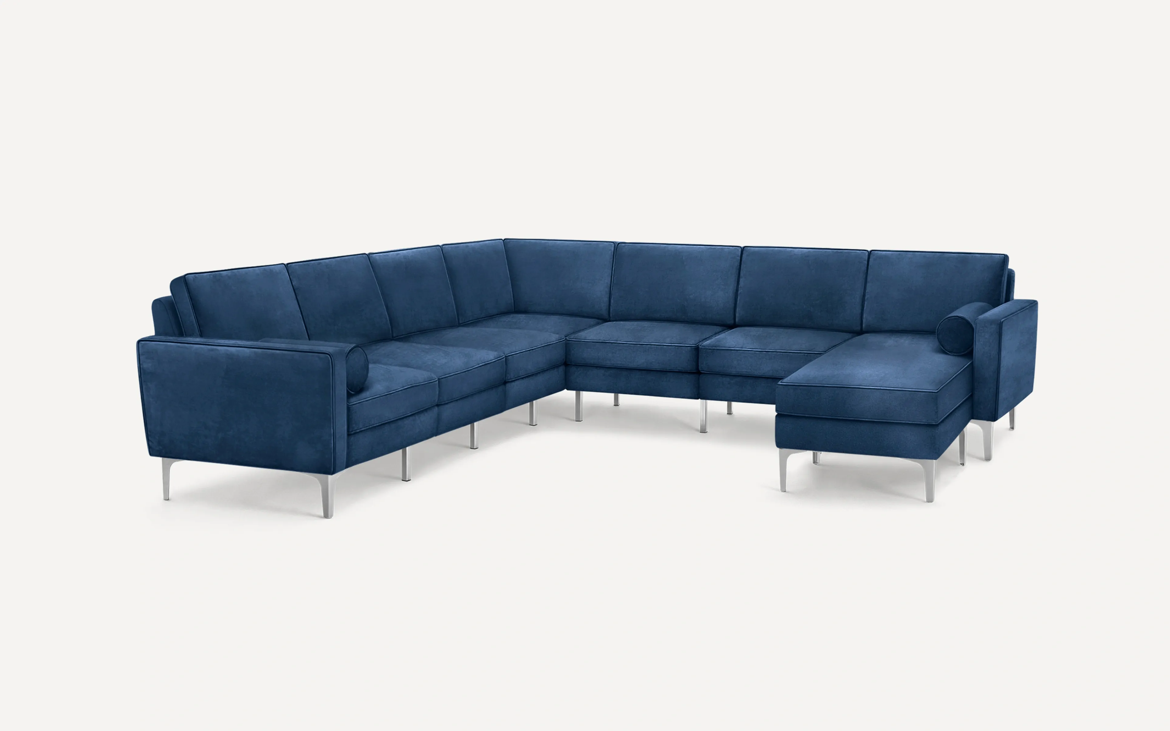 Nomad Velvet 7-Seat Corner Sectional with Chaise