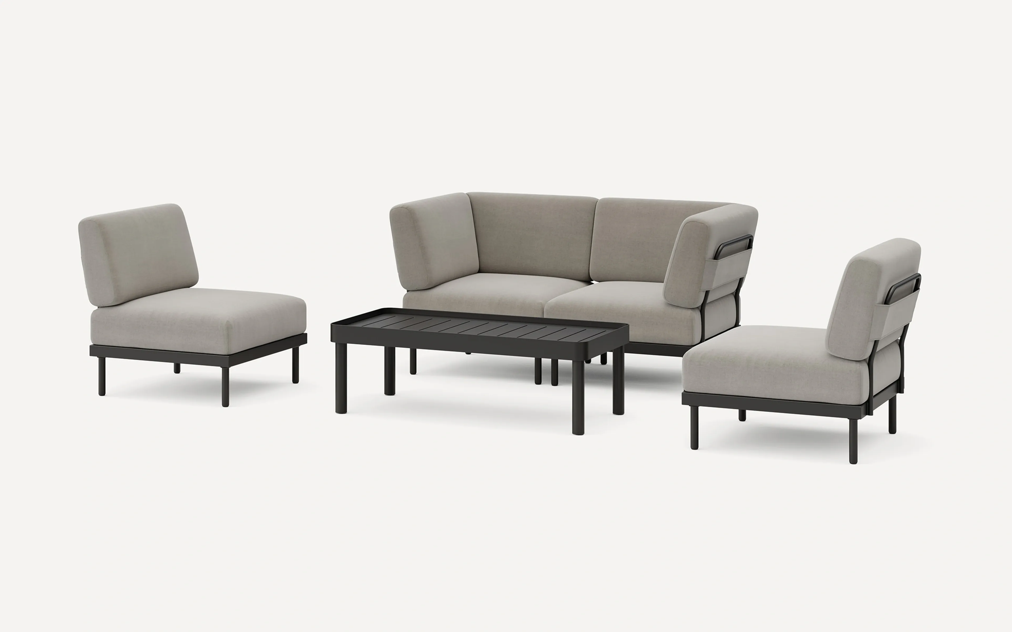 Relay Outdoor 2-Piece Sofa, 2 Chairs, & Coffee Table Set