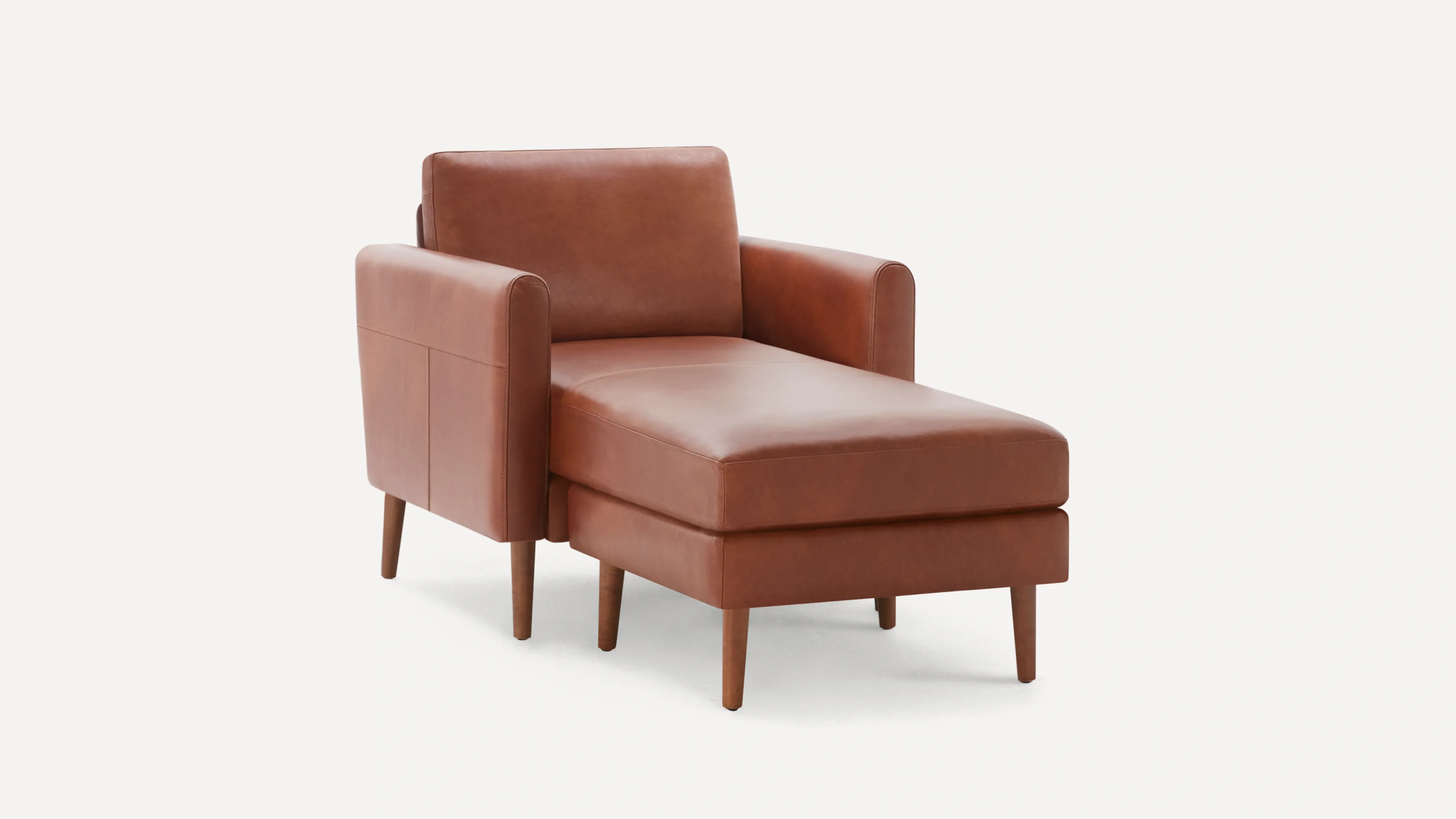 Original Nomad Chaise Armchair in Chestnut Leather