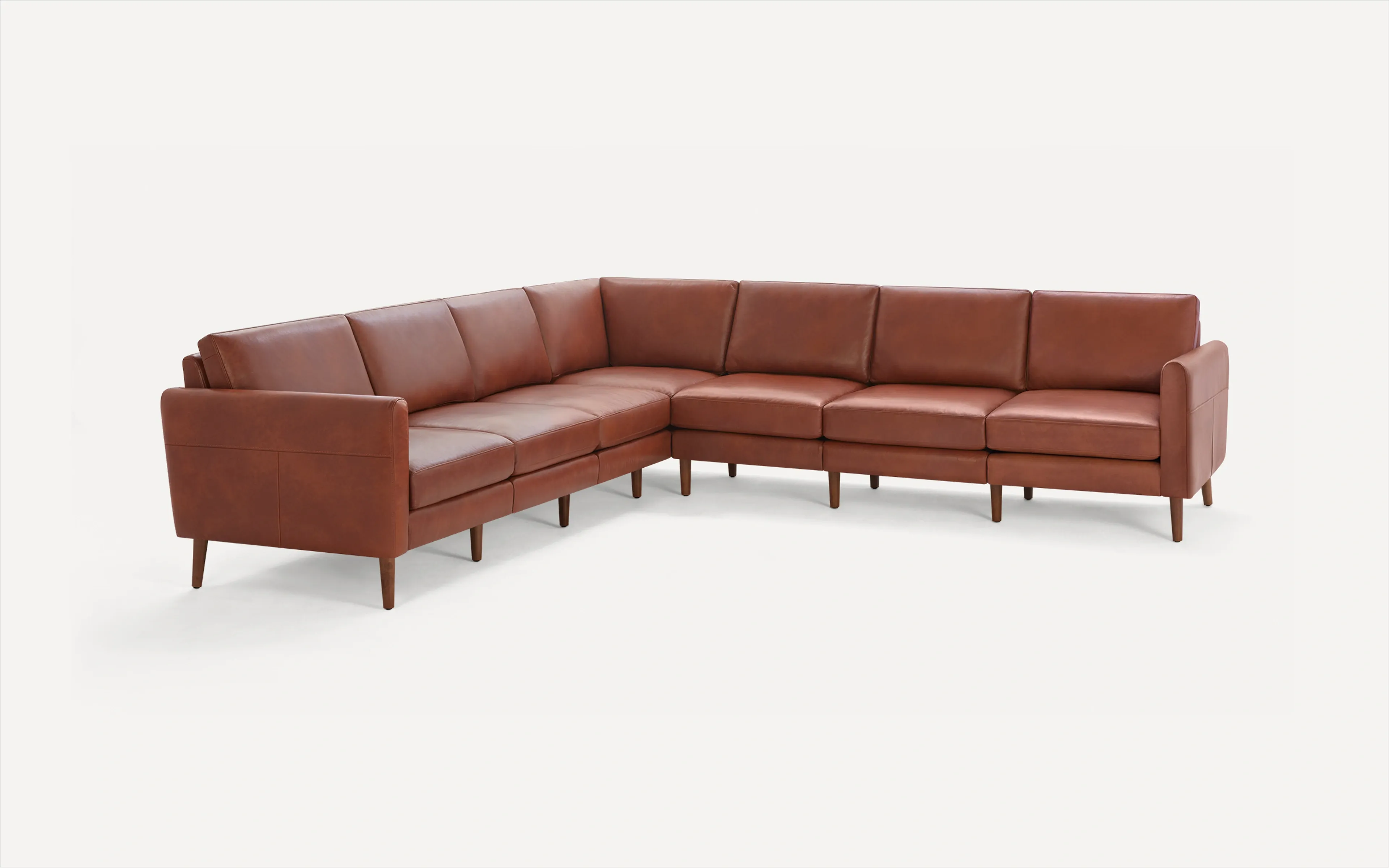 Nomad Leather 7-Seat Corner Sectional