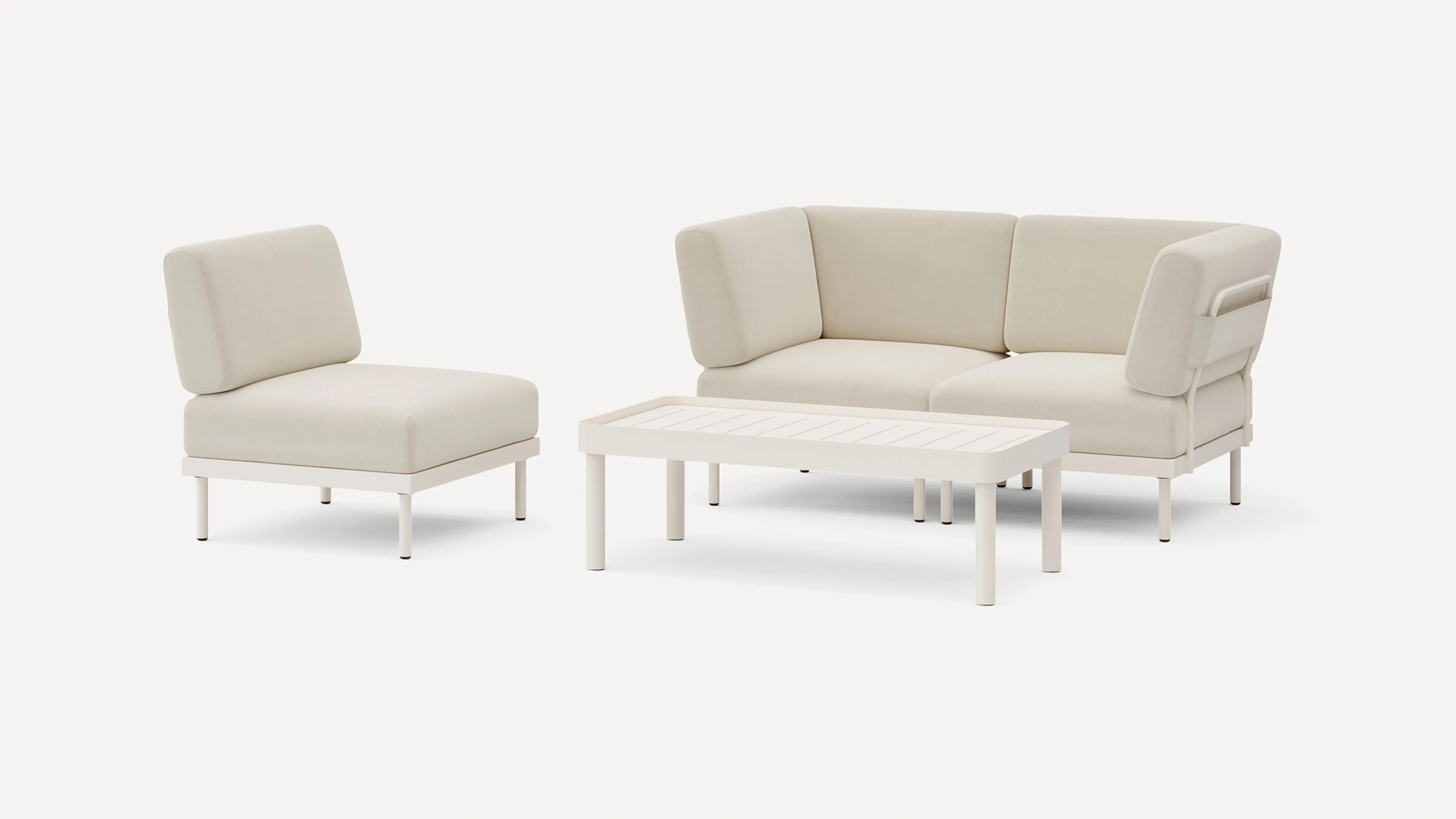 Relay Outdoor 2-Piece Sofa, Chair, & Coffee Table Set