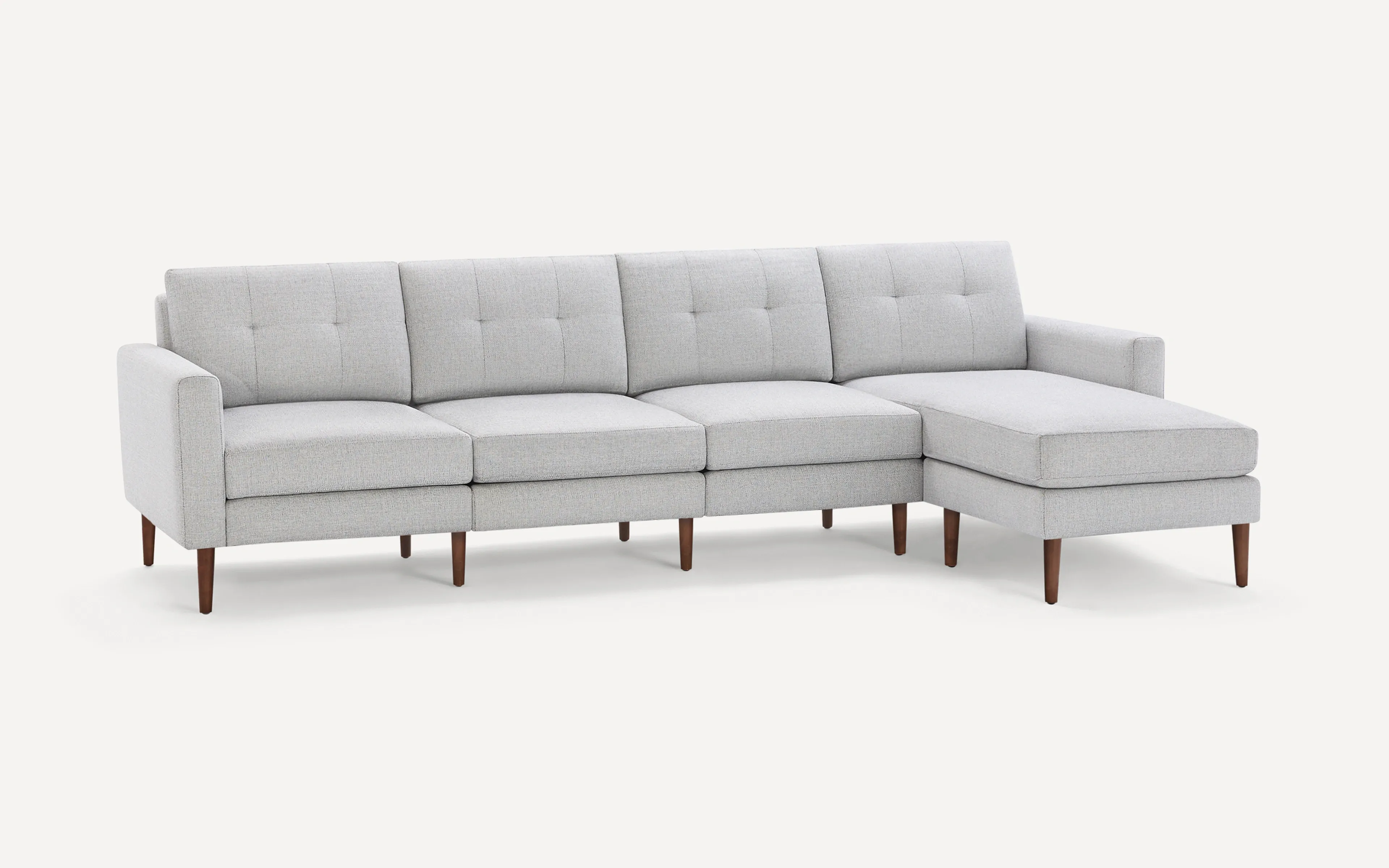 Original Nomad Chaise King Sofa in Crushed Gravel Fabric