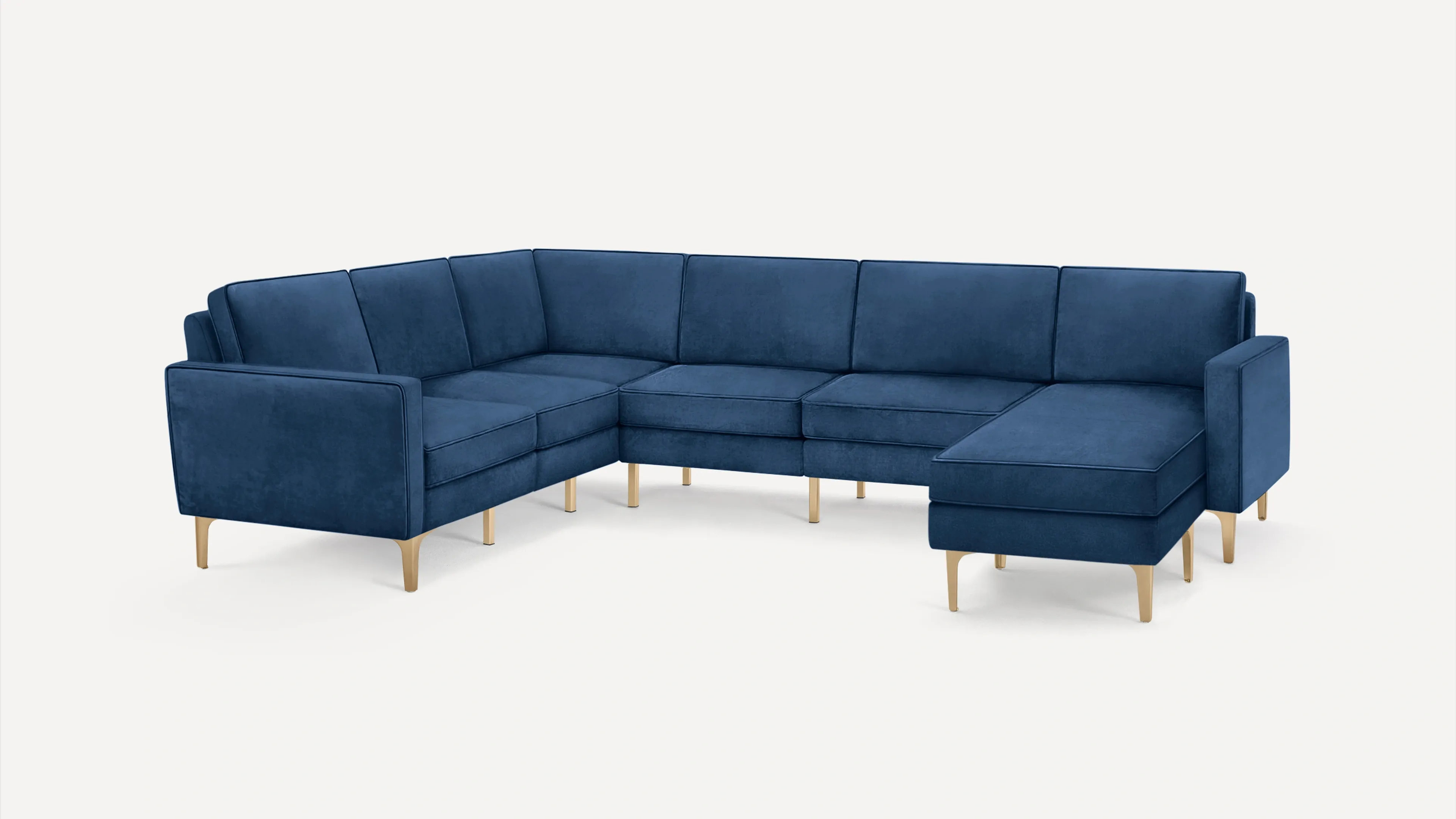 Nomad Velvet 6-Seat Corner Sectional with Chaise