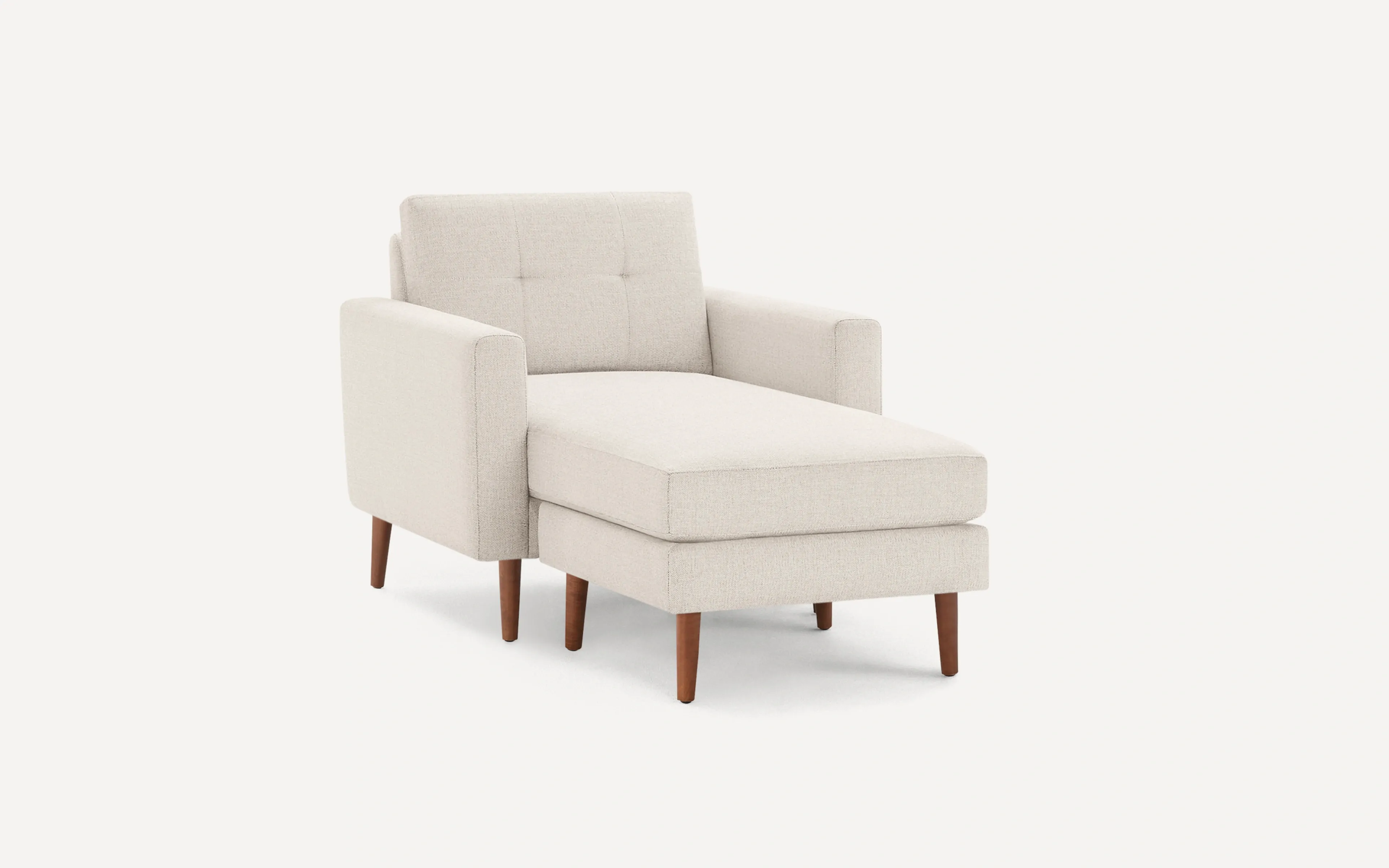 Original Nomad Chaise Armchair in Ivory Fabric