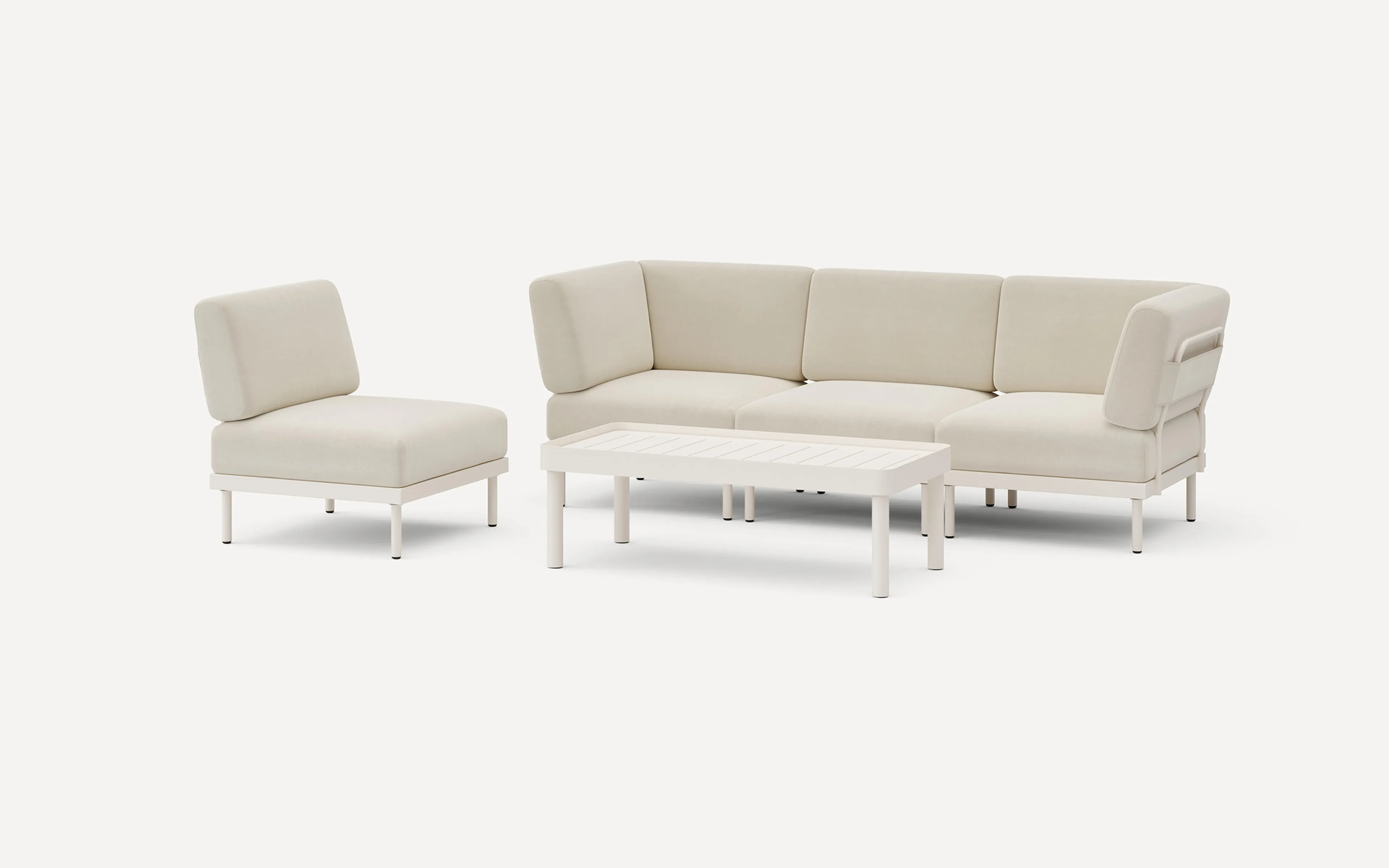 Relay Outdoor 3-Piece Sofa, Chair, & Coffee Table Set