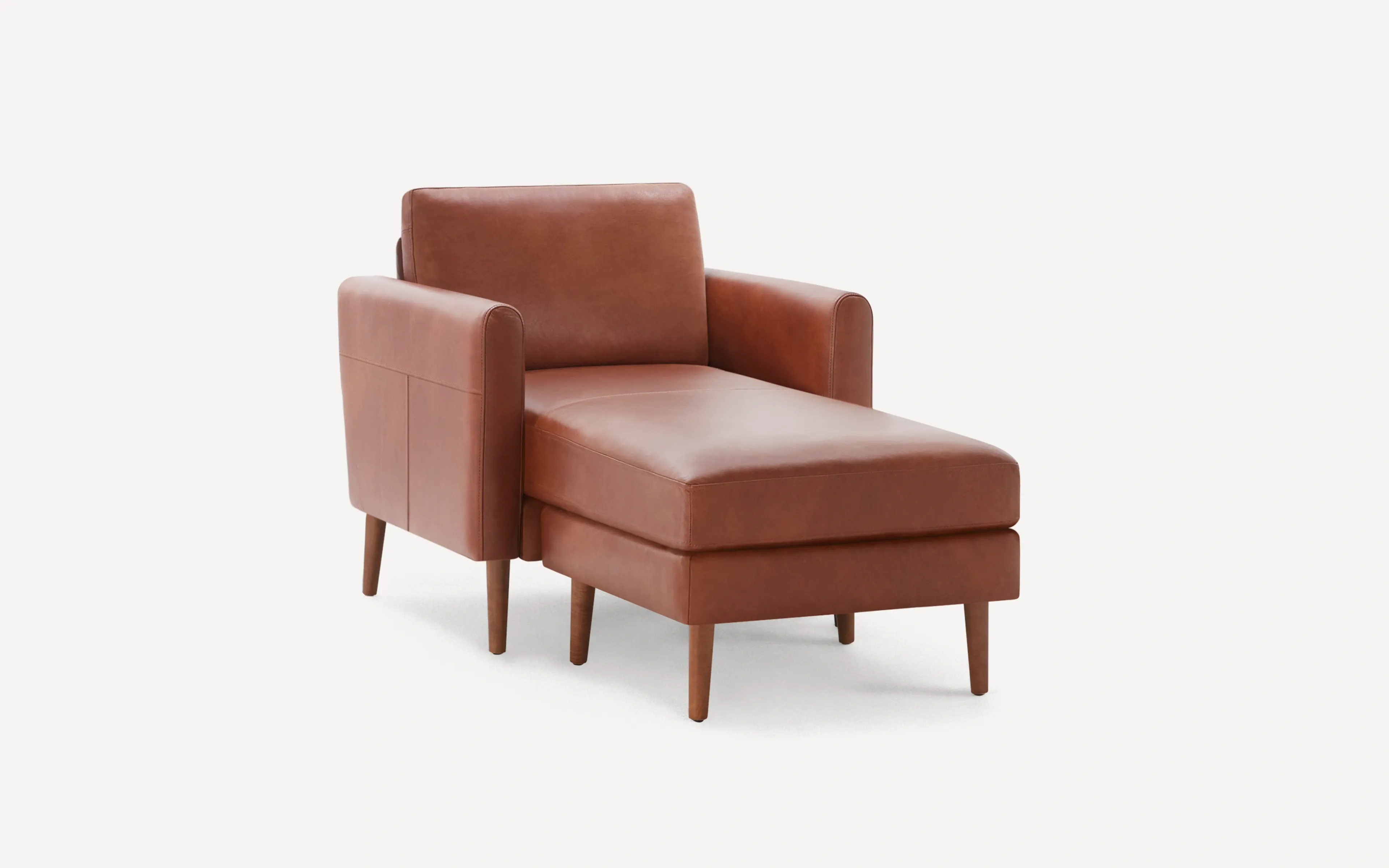 Original Nomad Chaise Armchair in Chestnut Leather