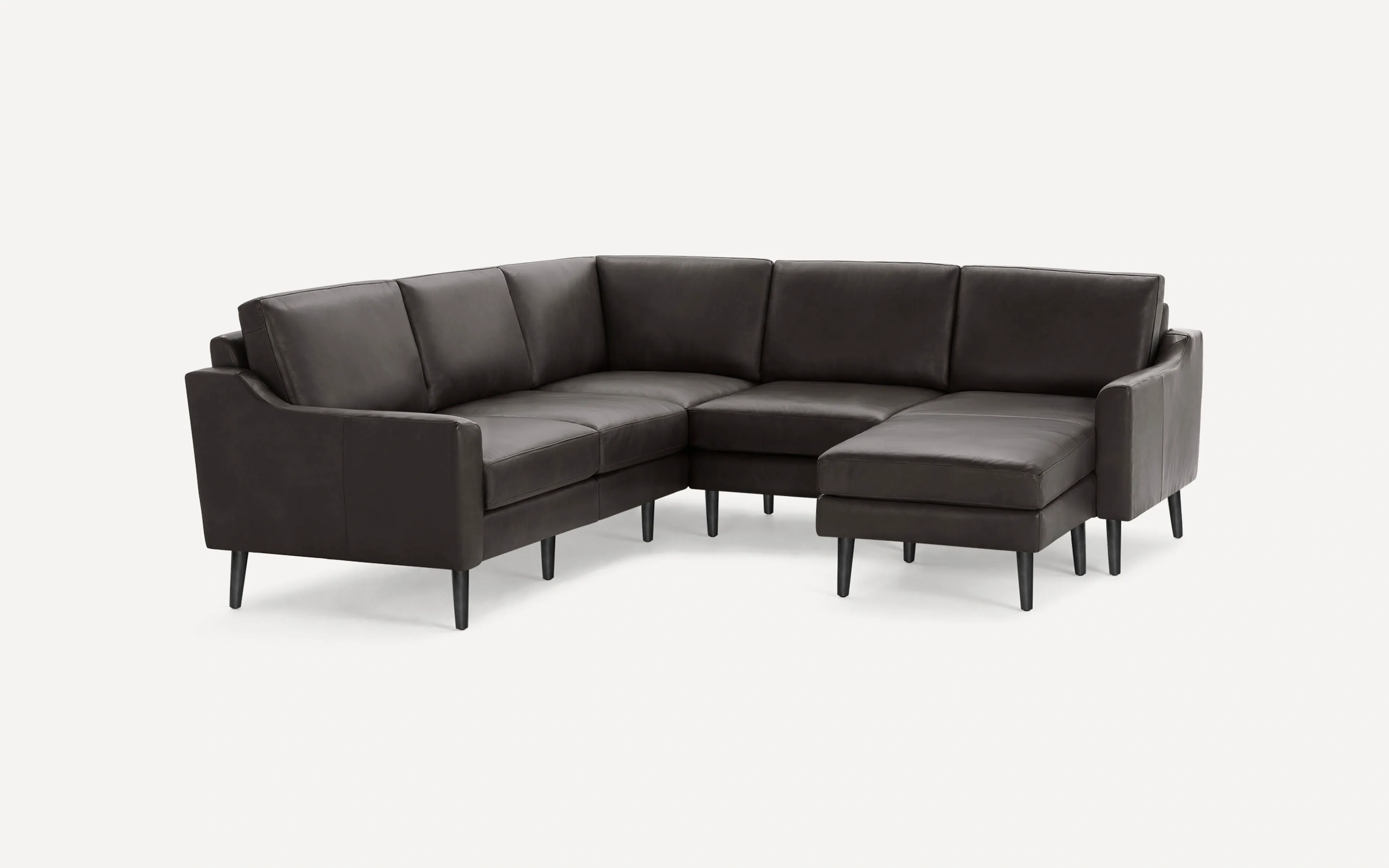 Slope Nomad Leather 5-Seat Corner Sectional with Chaise