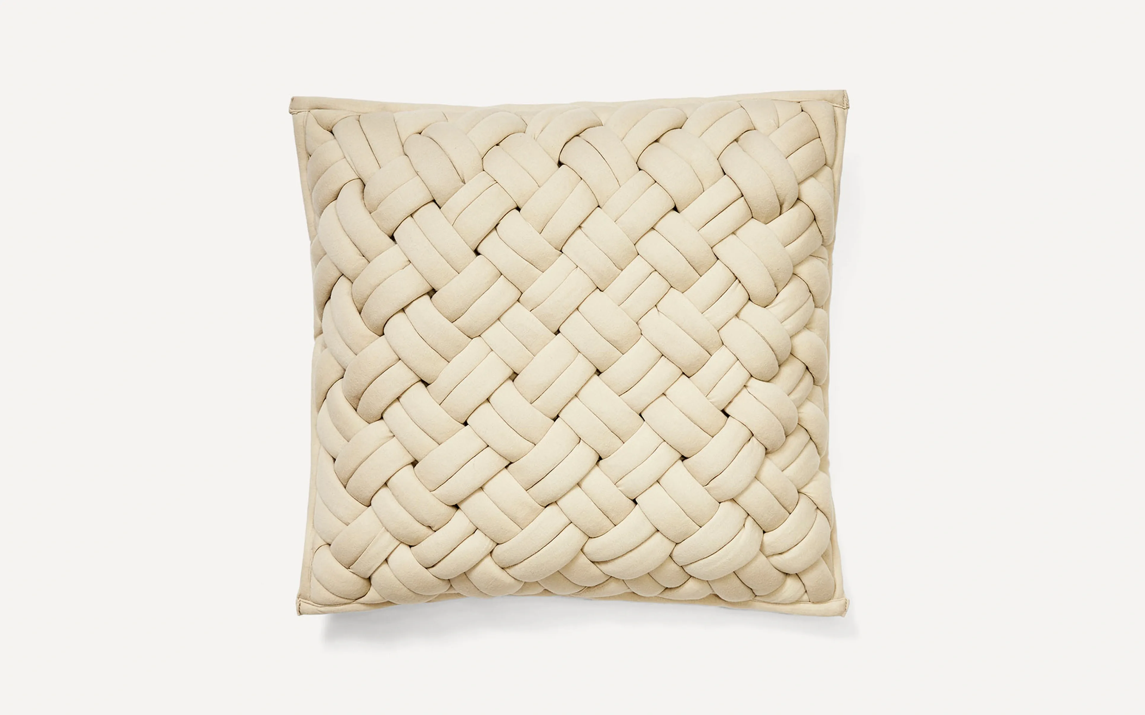 Ivory Interknit Jersey Pillow Cover