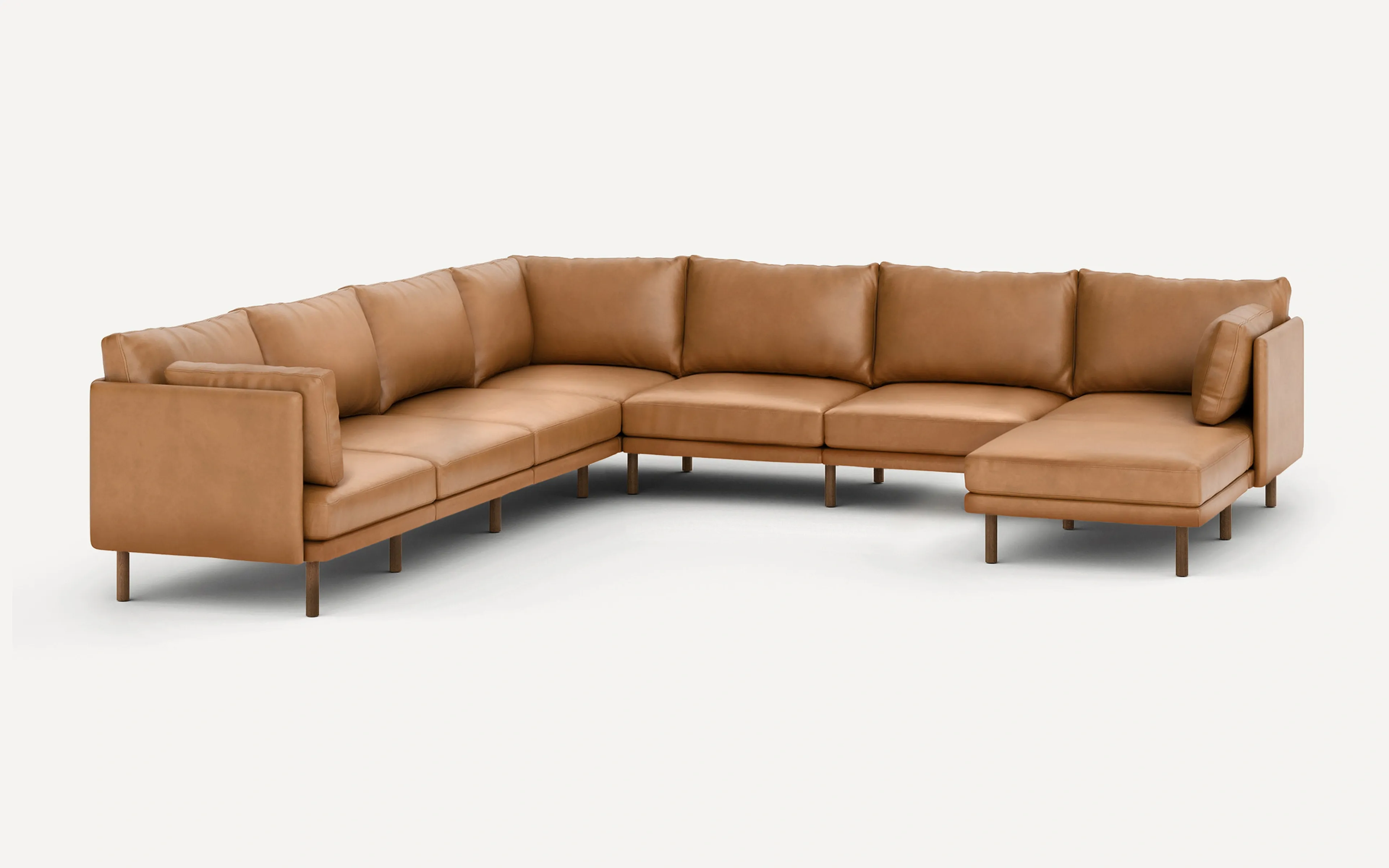 Field Leather 8-Piece Sectional Lounger