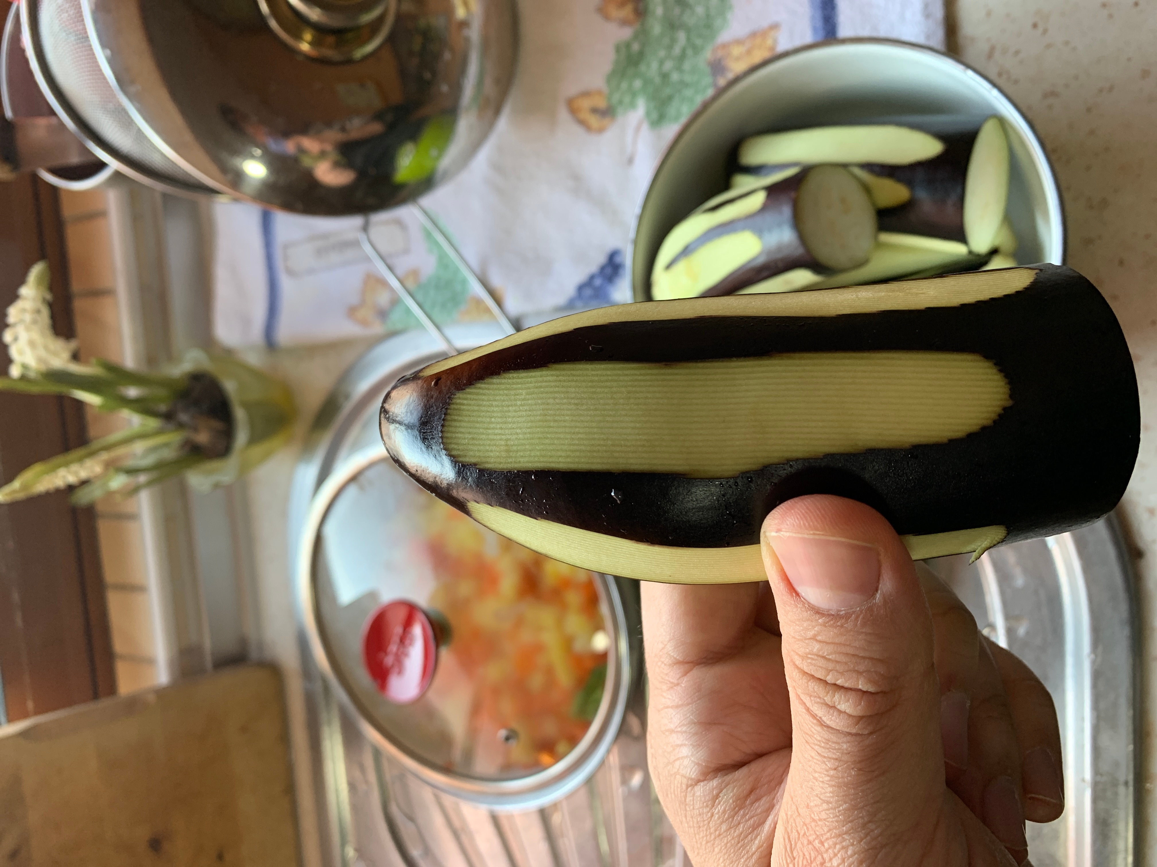 Step 5 for the Karniyarik recipe