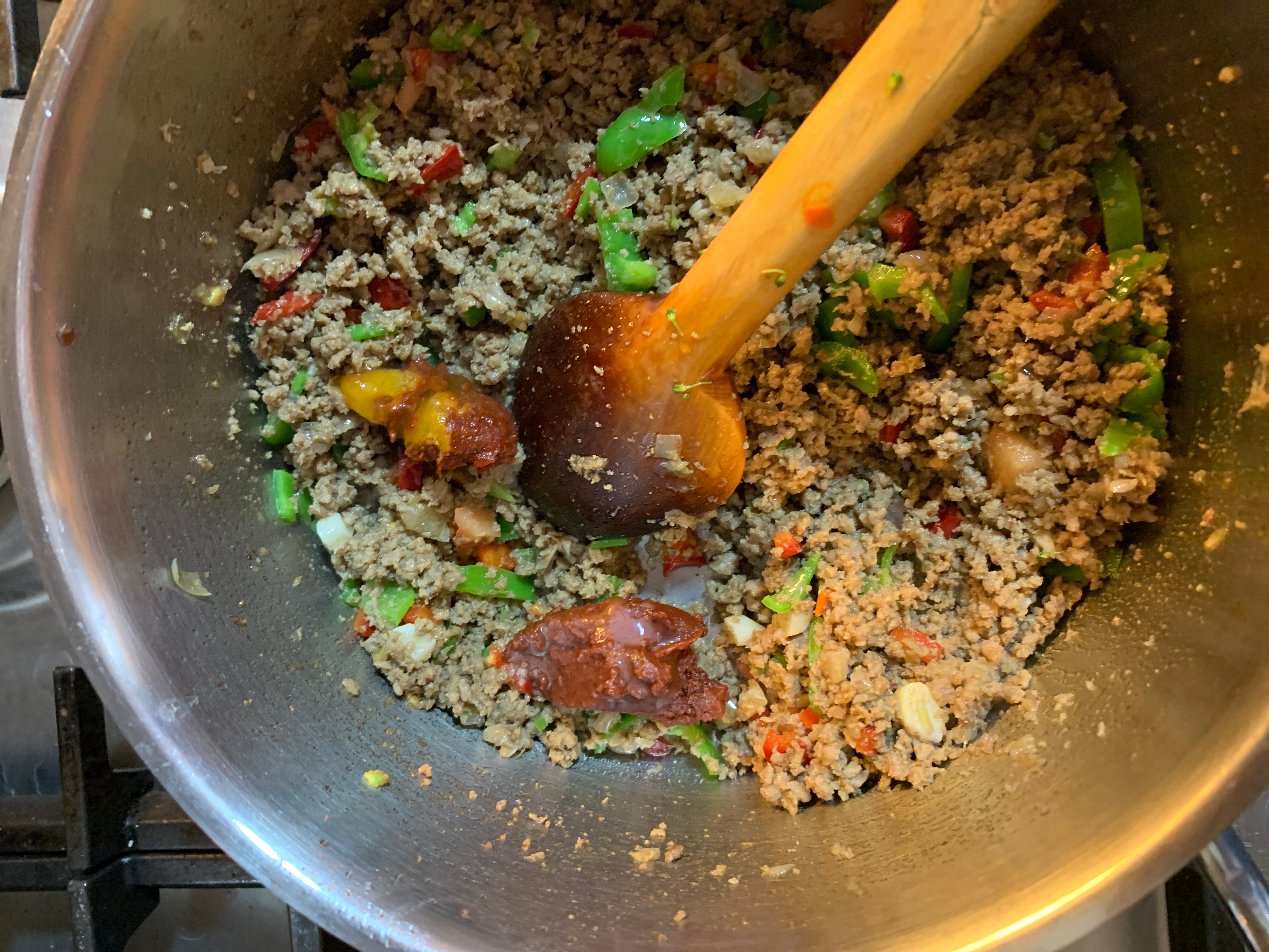 Step 3 for the Karniyarik recipe