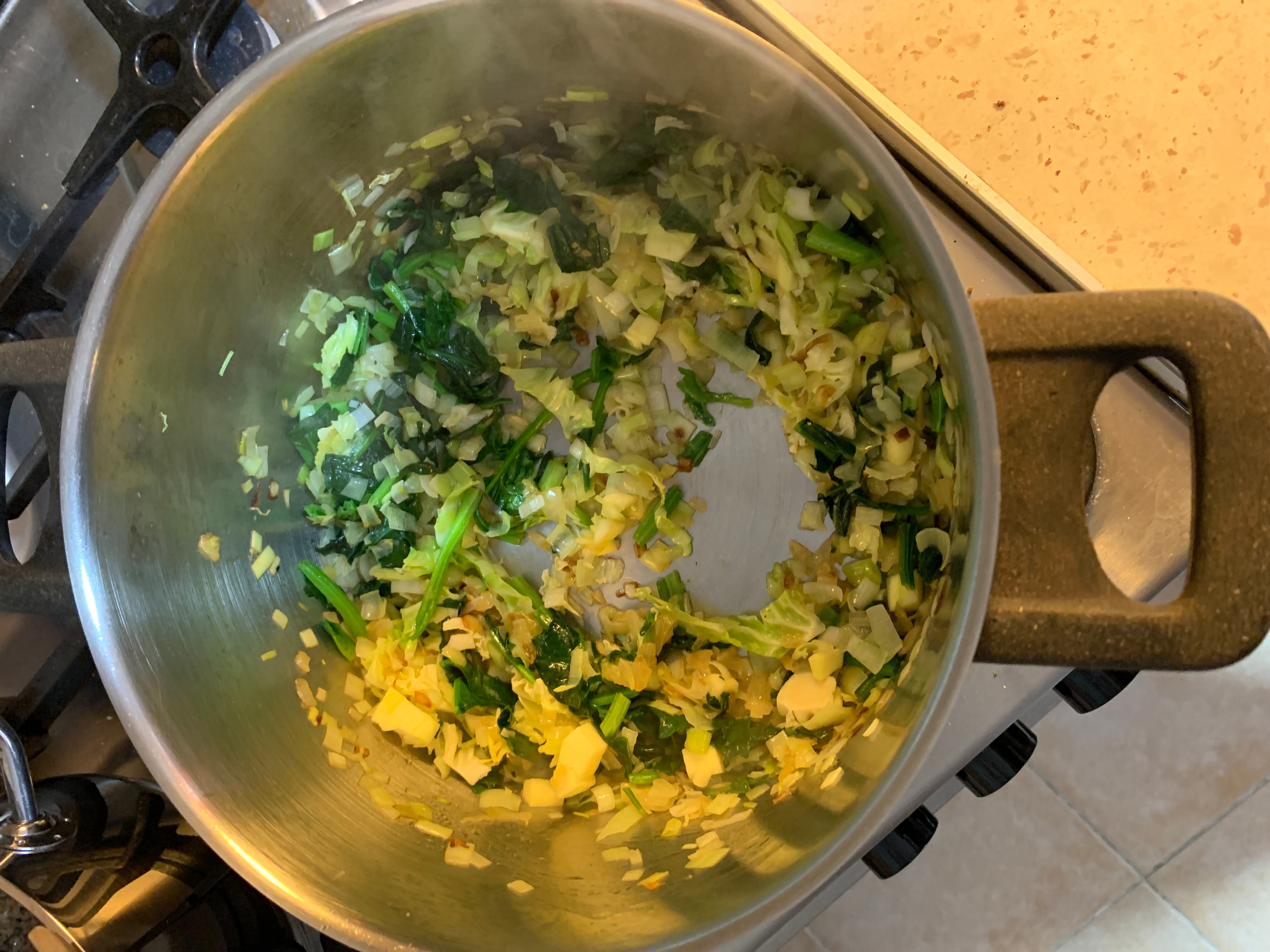 Step 2 for the Sebze Corbasi recipe