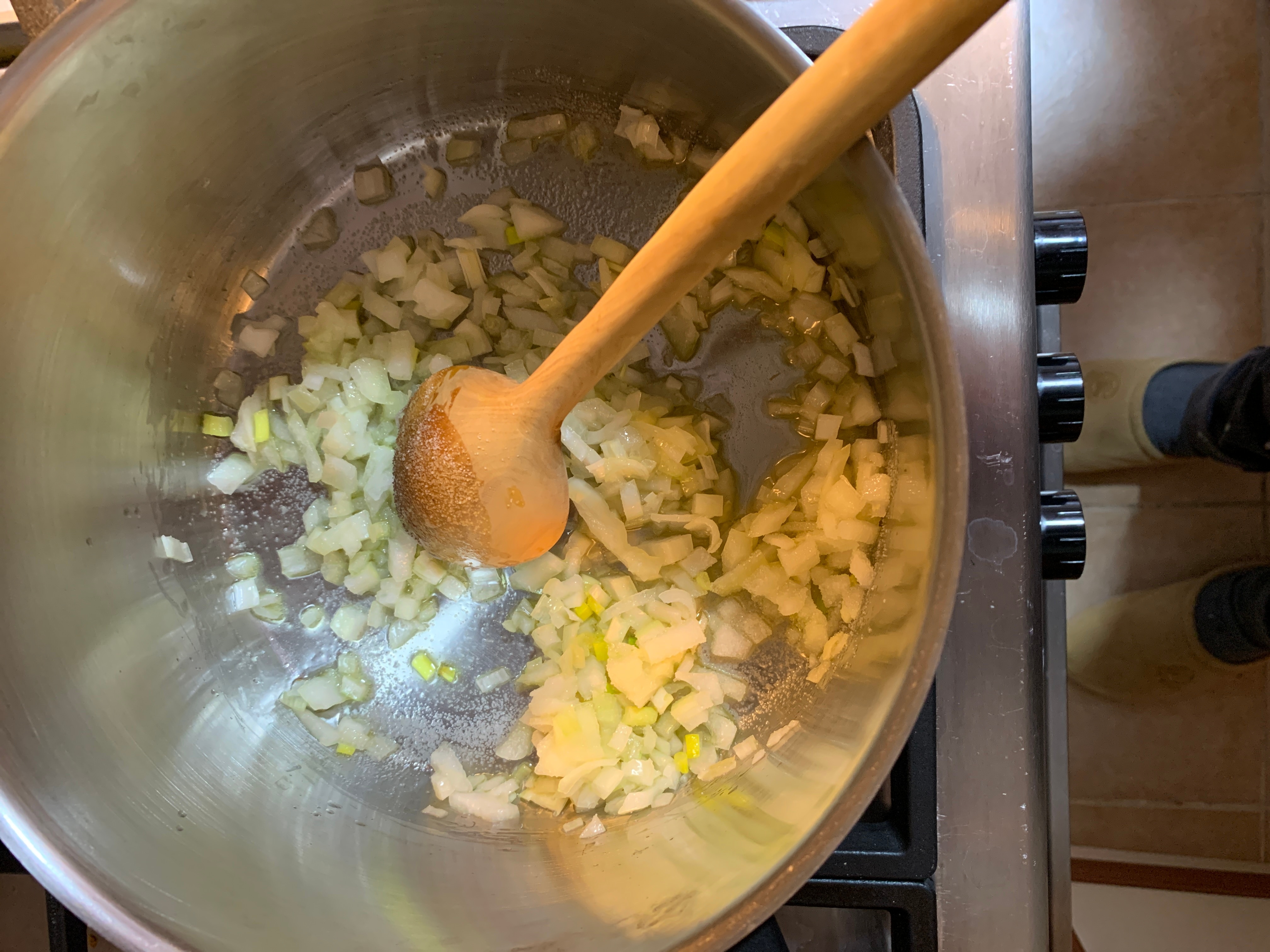Step 1 for the Sebze Corbasi recipe