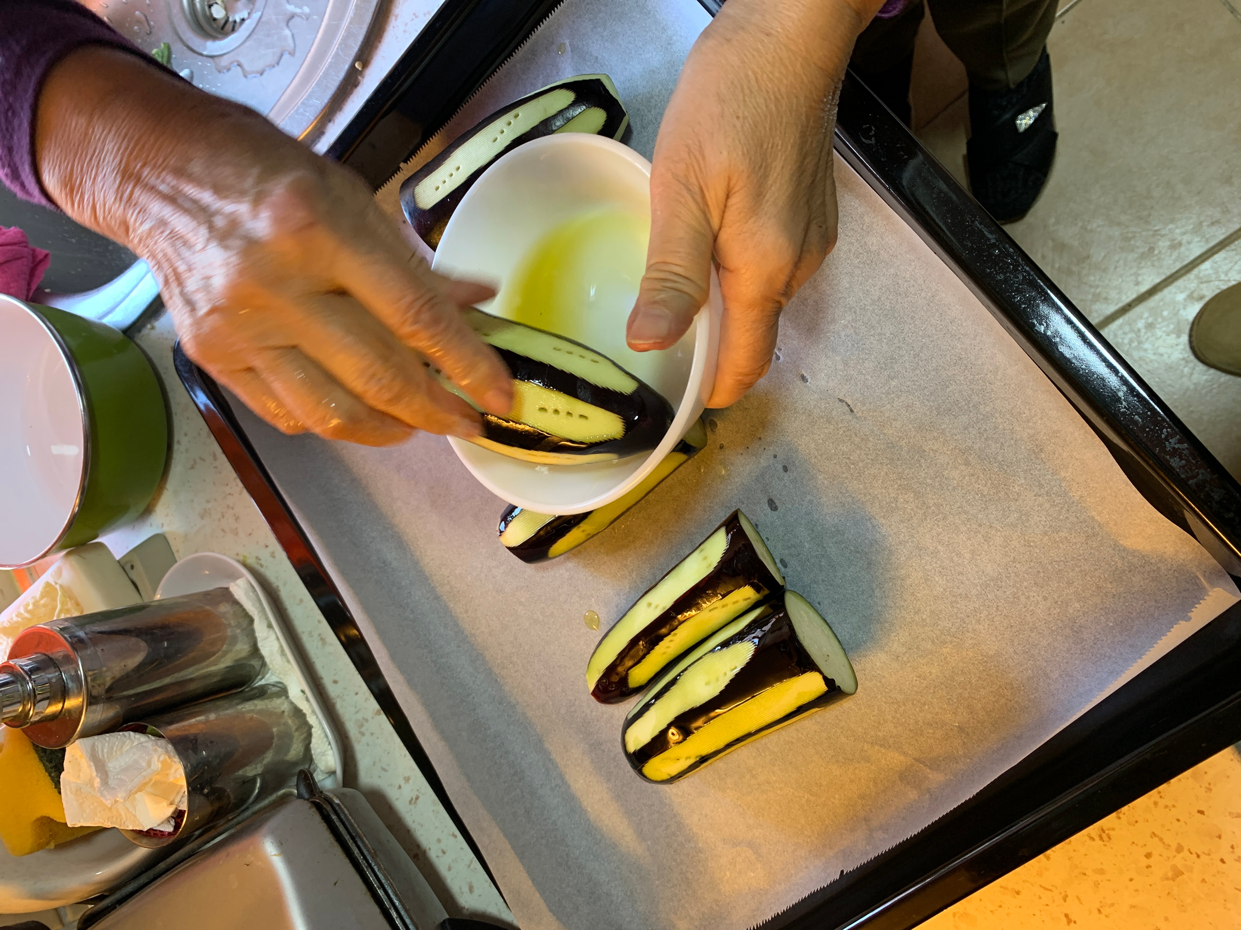 Step 8 for the Karniyarik recipe