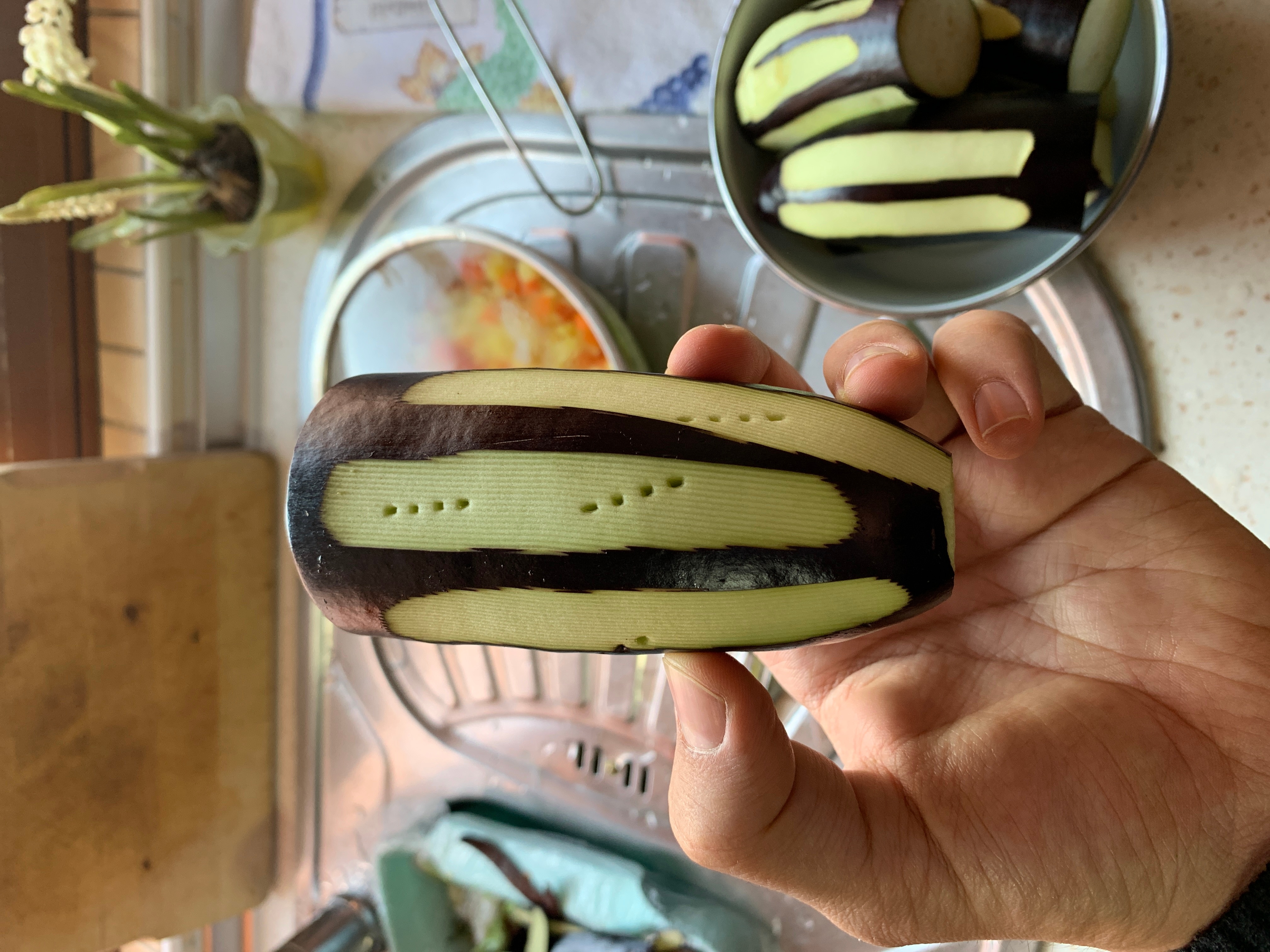Step 7 for the Karniyarik recipe